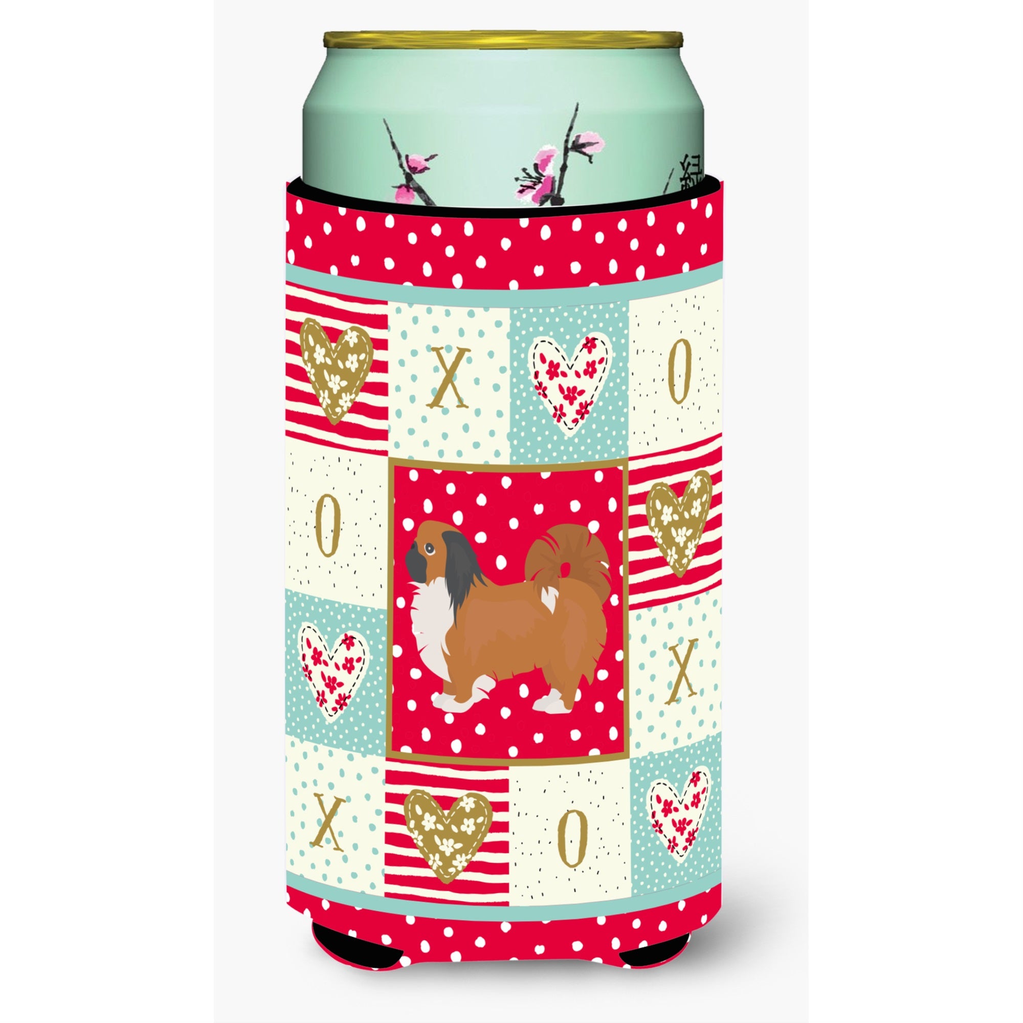 Pekingese Love Tall Boy Beverage Hugger Ck5873Tbc