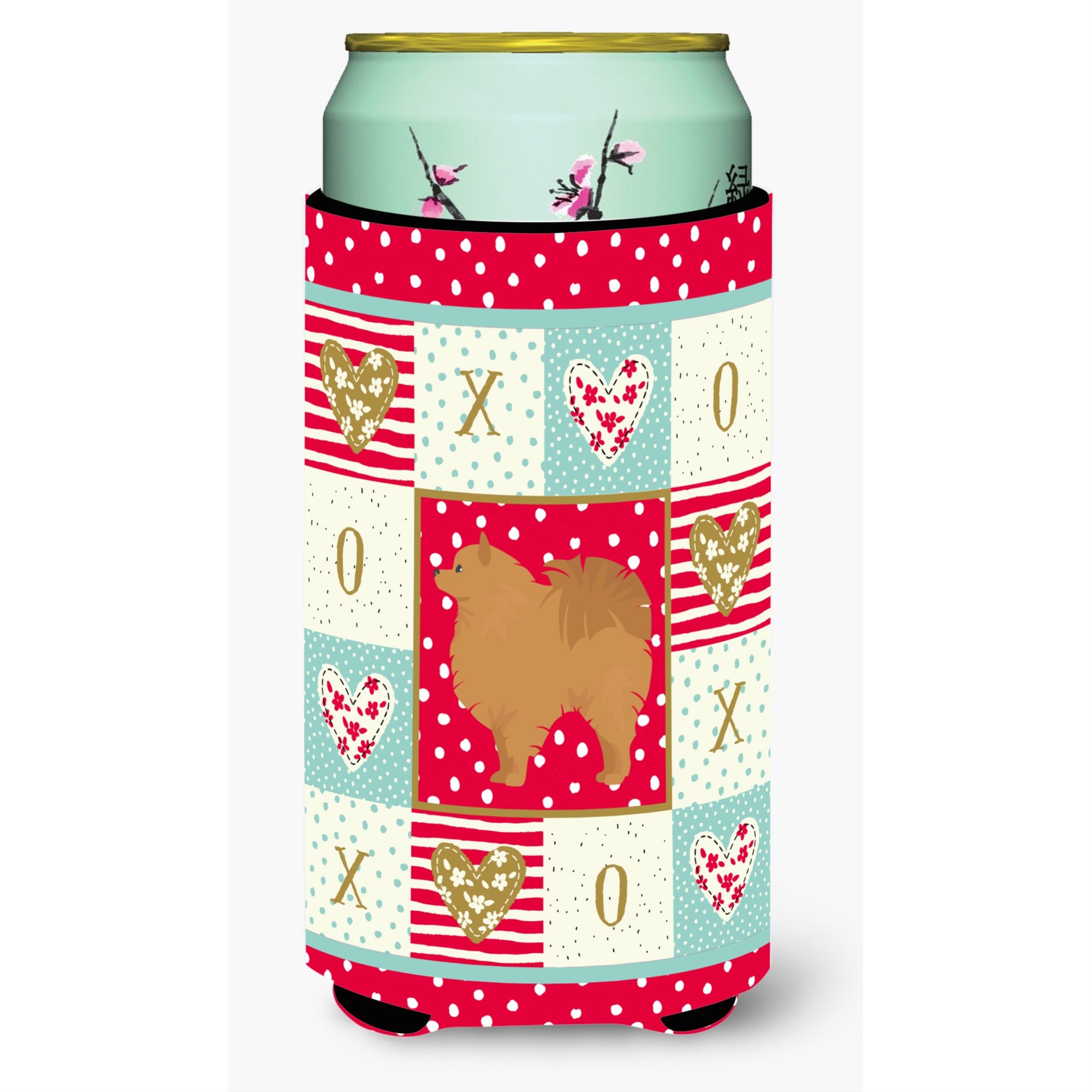 Pomeranian #1 Love Tall Boy Beverage Hugger Ck5877Tbc