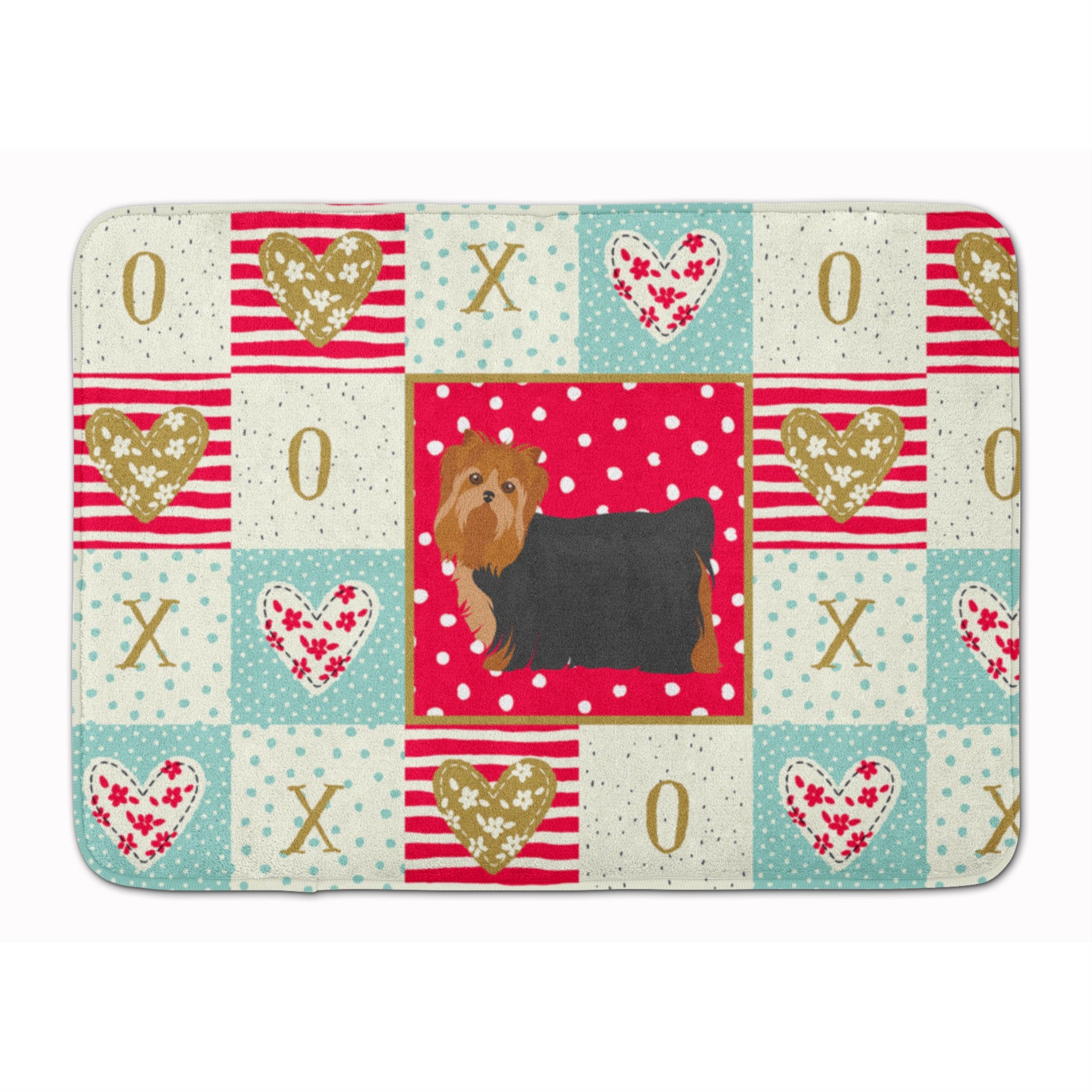 Caroline'S Treasures Yorkshire Terrier #2 Love Machine Washable Memory Foam Mat Doormats, Multicolor