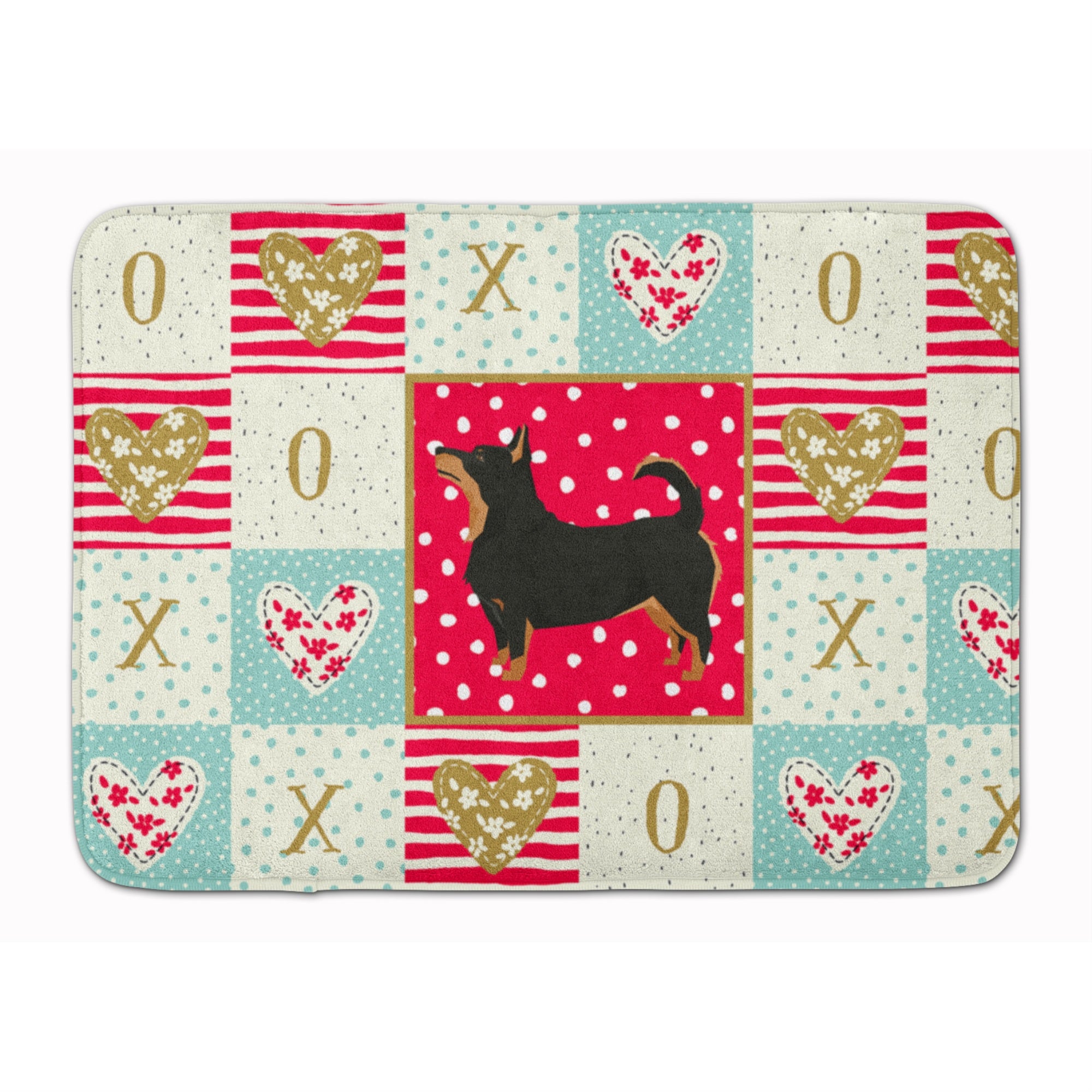 Caroline'S Treasures Lancashire Terrier Love Machine Washable Memory Foam Mat Doormats, Multicolor