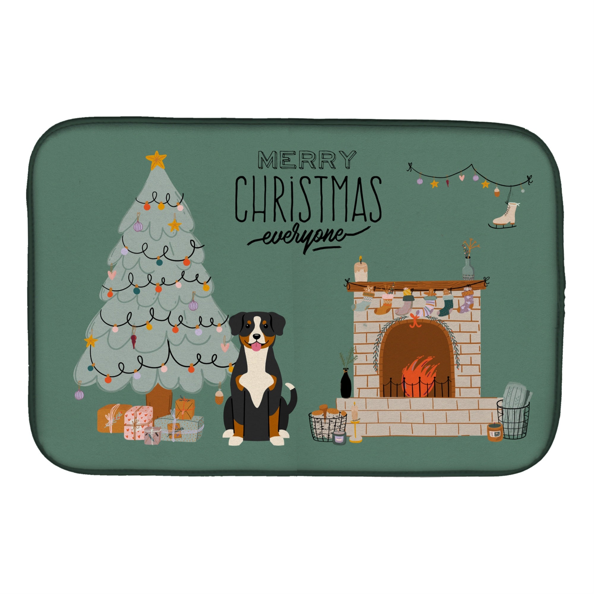 Caroline'S Treasures Ck7601Ddm Entlebucher Christmas Everyone Dish-Drying-Mats, 14 X 21, Multicolor