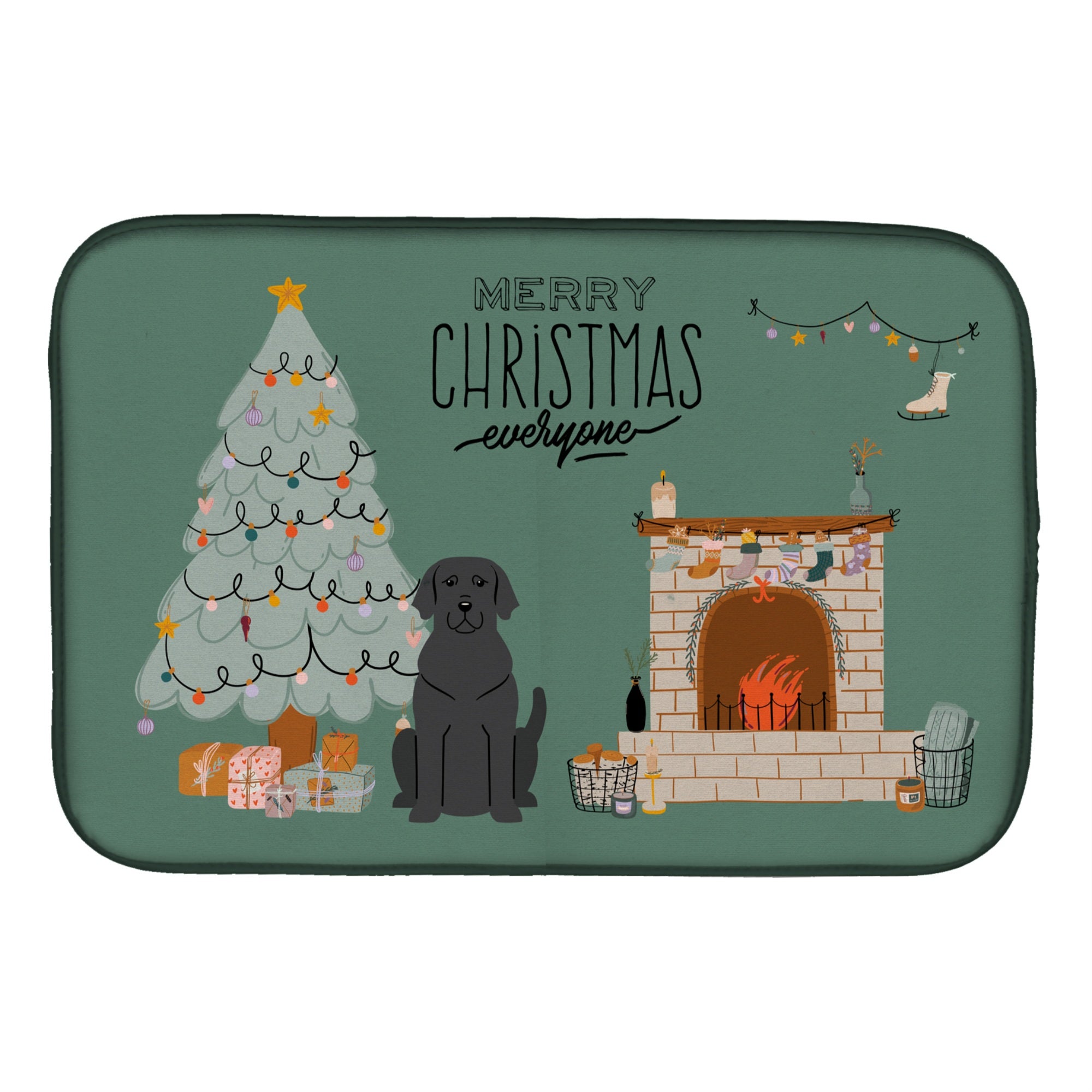 Caroline'S Treasures Ck7620Ddm Black Labrador Christmas Everyone Dish-Drying-Mats, 14 X 21, Multicolor