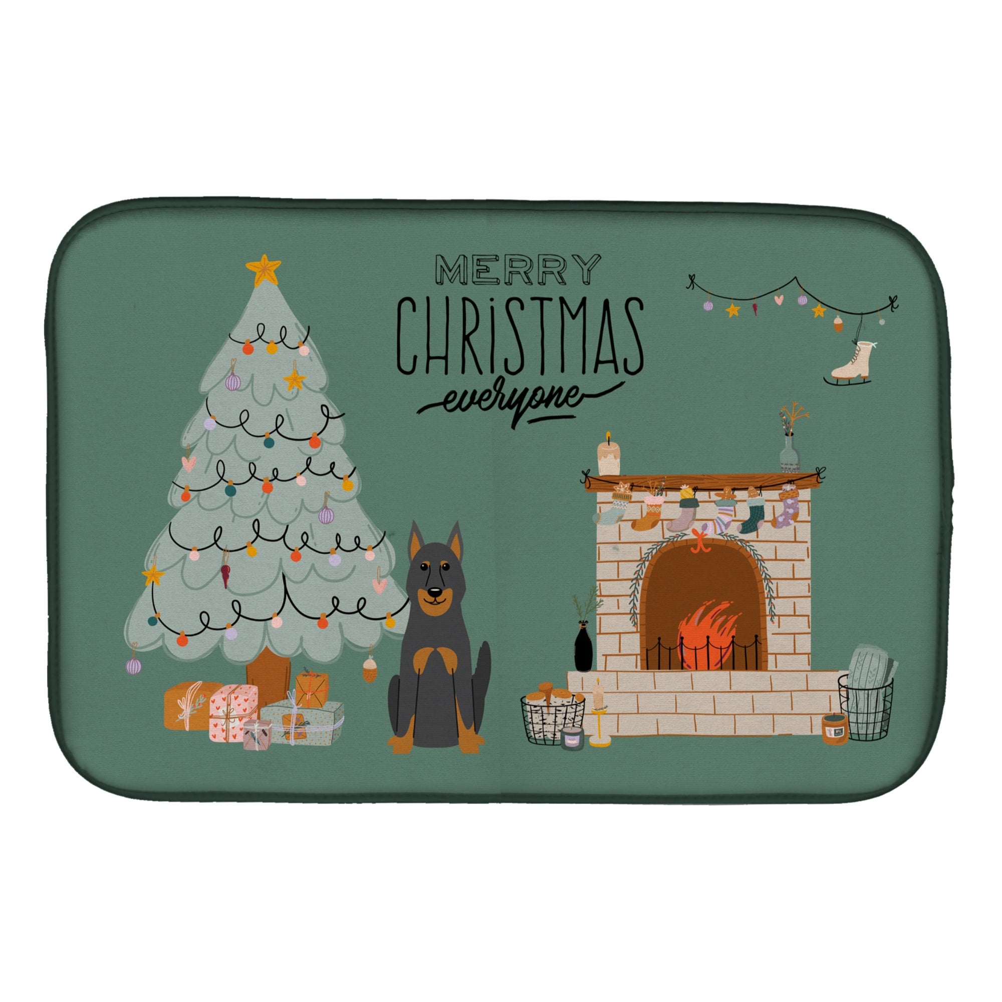 Caroline'S Treasures Ck7643Ddm Beauce Shepherd Dog Christmas Everyone Dish-Drying-Mats, 14 X 21, Multicolor