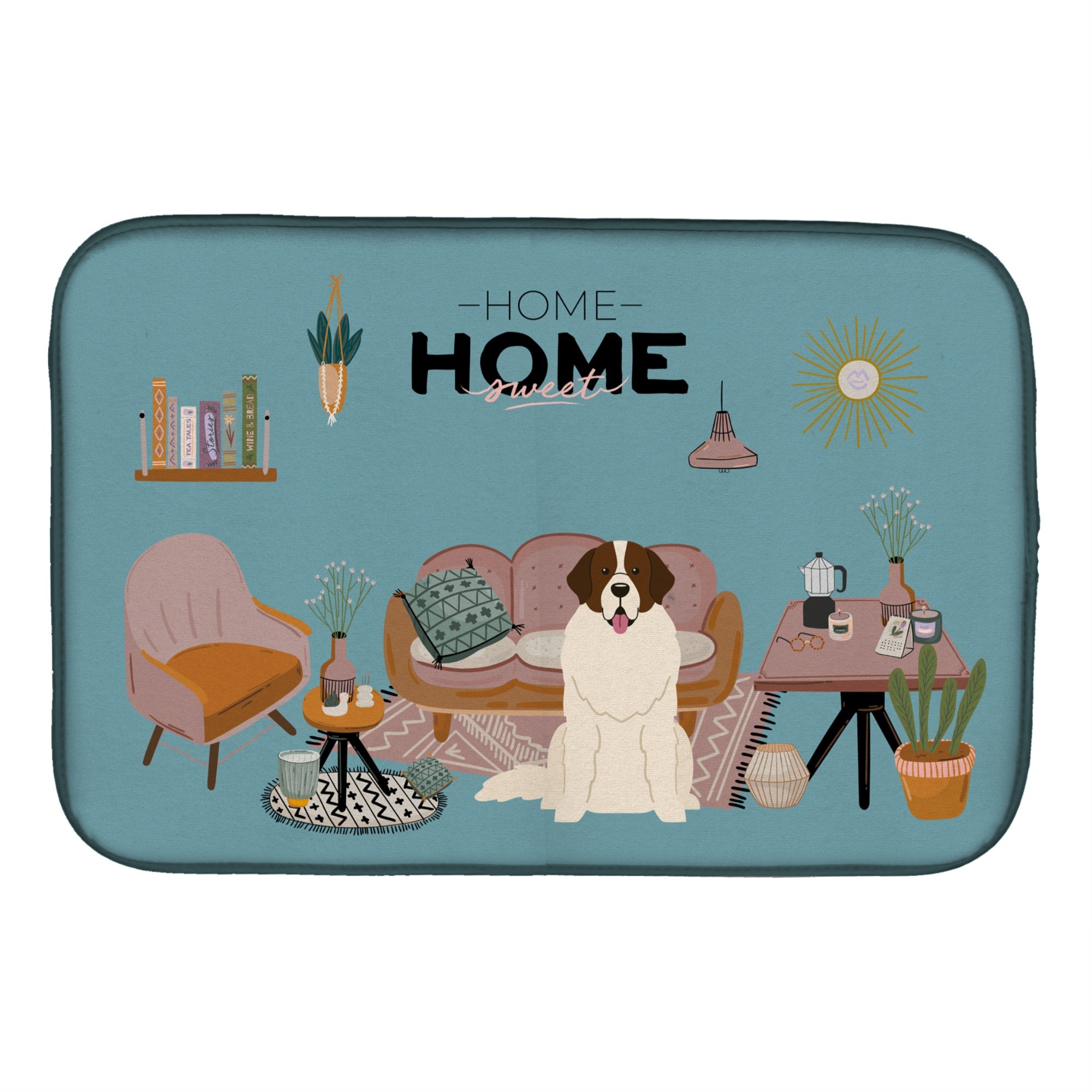 Caroline'S Treasures Ck7872Ddm Moscow Watchdog Sweet Home Dish-Drying-Mats, 14 X 21, Multicolor
