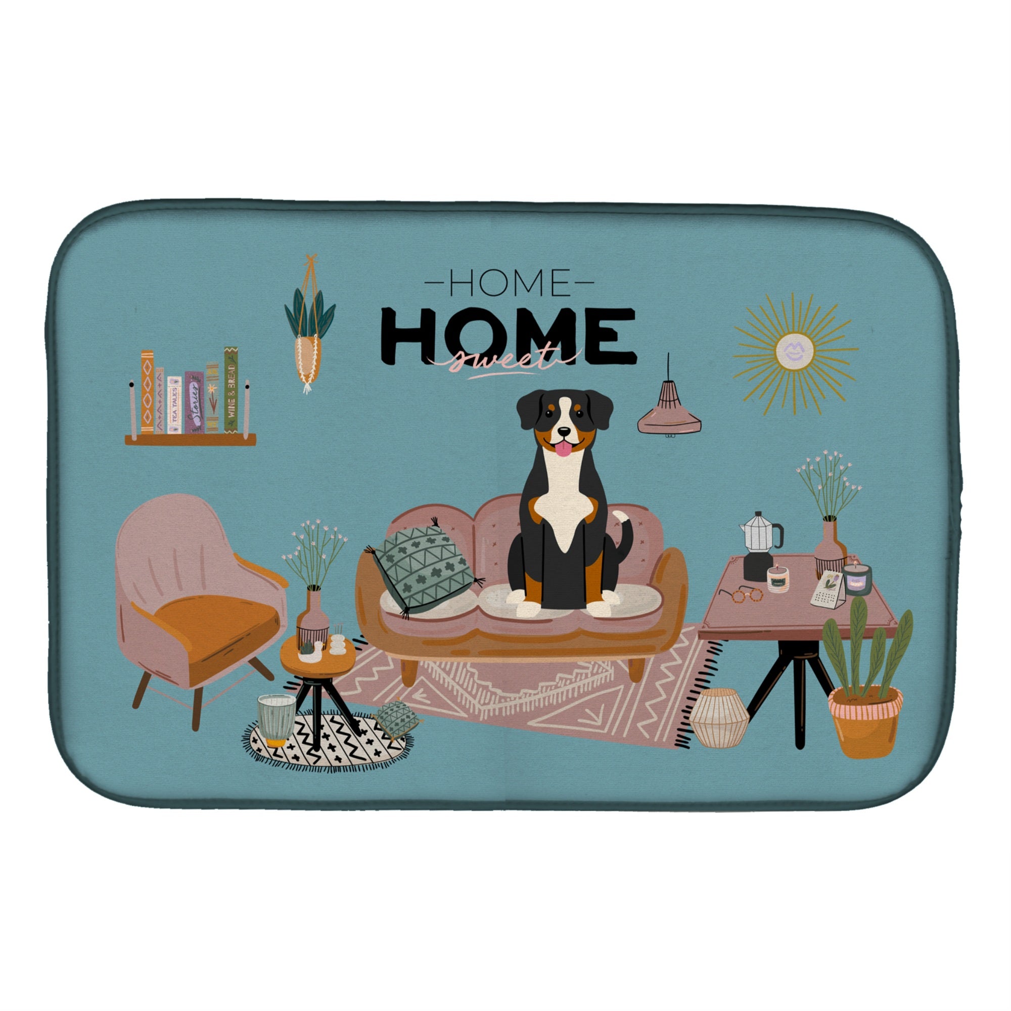Caroline'S Treasures Ck7883Ddm Entlebucher Sweet Home Dish-Drying-Mats, 14 X 21, Multicolor