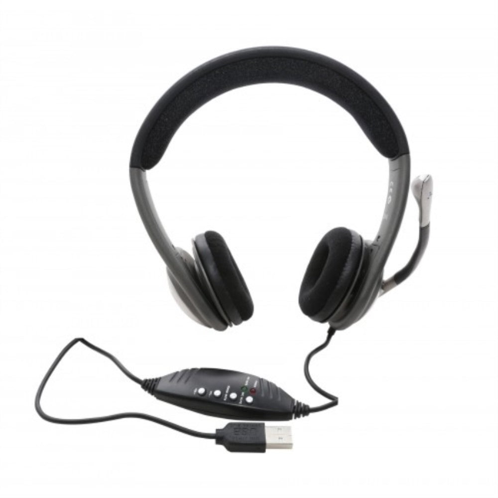 USB Interface Stereo Headphone with Built-in Microphone