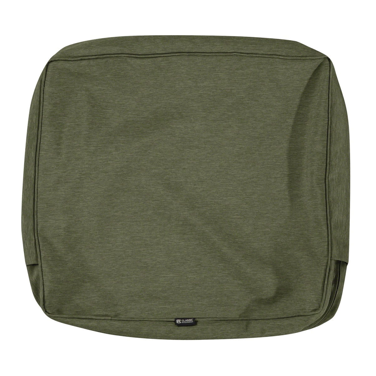 Classic Accessories Montlake Fadesafe Patio Lounge Back Cushion Slip Cover - 4' Thick - Heavy Duty Outdoor Patio Cushion With Water Resistant Backing, Heather Fern Green, 25'W X 18'H X 4'T (60-033-011101-Rt)