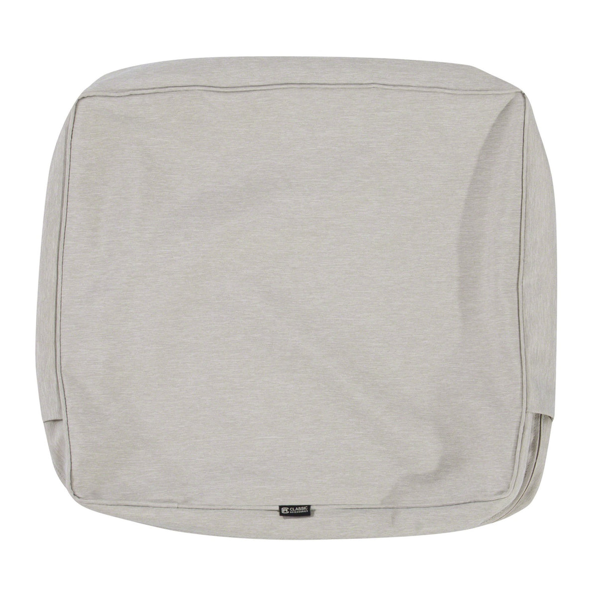 Classic Accessories Montlake Fadesafe Patio Lounge Back Cushion Slip Cover - 4' Thick - Heavy Duty Outdoor Patio Cushion With Water Resistant Backing, Heather Grey, 25'W X 18'H X 4'T (60-061-011001-Rt)