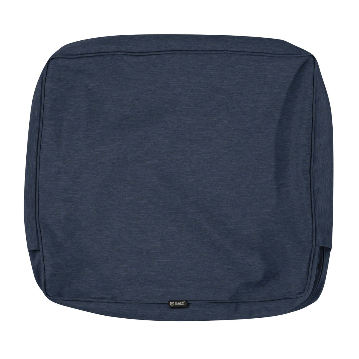 Classic Accessories Montlake Fadesafe Patio Lounge Back Cushion Slip Cover - 4' Thick - Heavy Duty Outdoor Patio Cushion With Water Resistant Backing, Heather Indigo Blue, 21'W X 20'H X 4'T (60-113-015501-Rt)