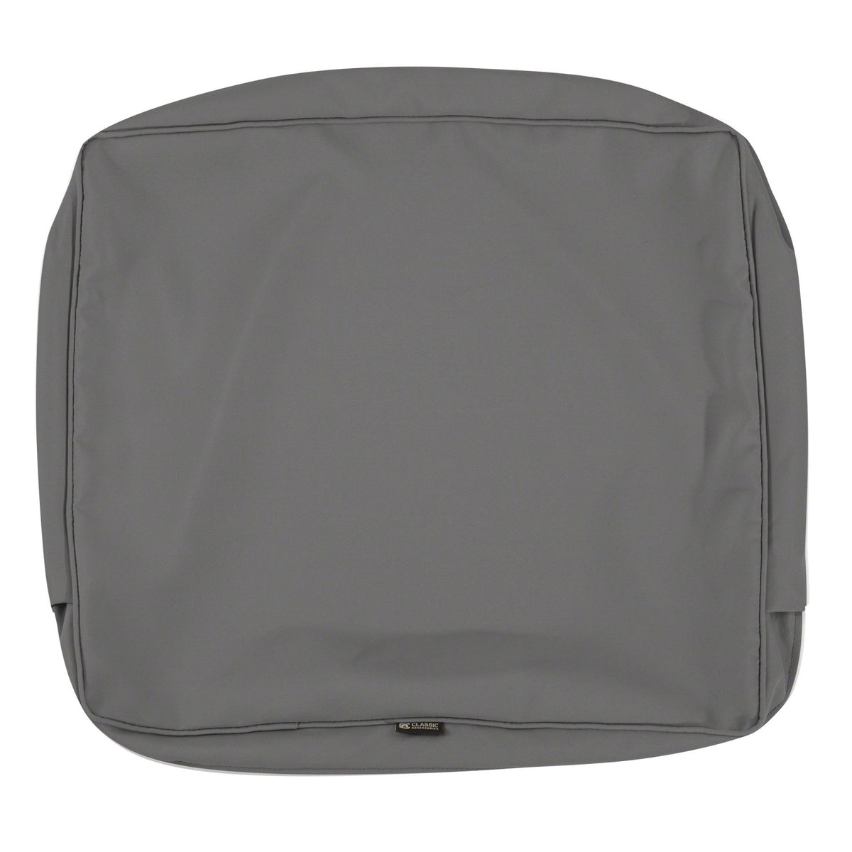 Classic Accessories Montlake Fadesafe Patio Lounge Back Cushion Slip Cover - 4' Thick - Heavy Duty Outdoor Patio Cushion With Water Resistant Backing, Light Charcoal Grey, 25'W X 22'H X 4'T (60-147-010801-Rt)