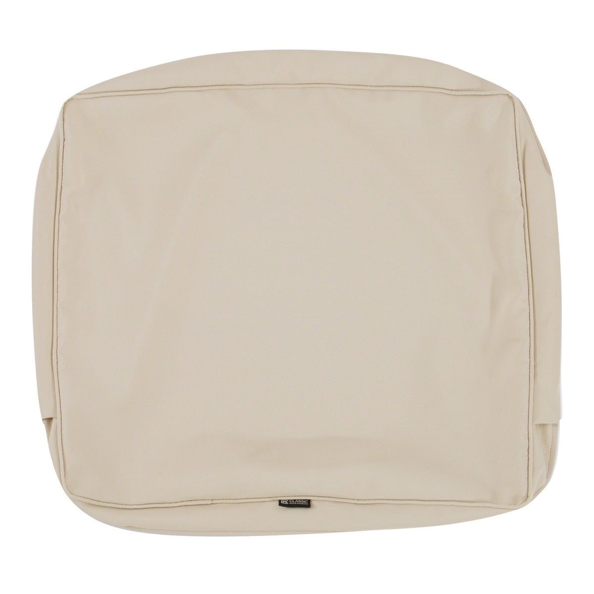 Classic Accessories Montlake Fadesafe Patio Lounge Back Cushion Slip Cover - 4' Thick - Heavy Duty Outdoor Patio Cushion With Water Resistant Backing, Antique Beige, 19'W X 20H X 4T (60-241-010301-Rt)