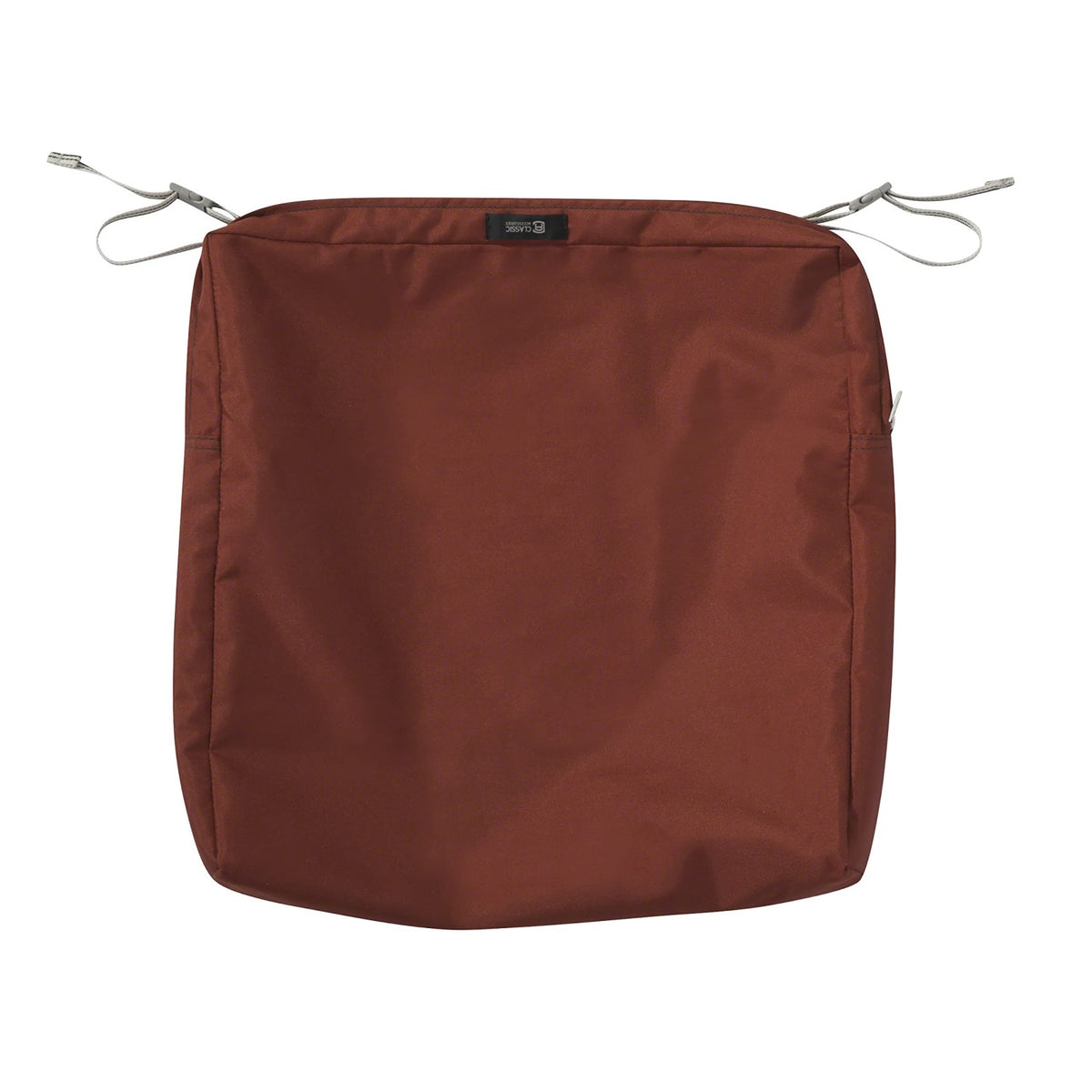 Classic Accessories Ravenna Square Patio Seat Cushion Slip Cover - Durable Outdoor Cushion, Spice, 19'L X 19'W X 3'Thick