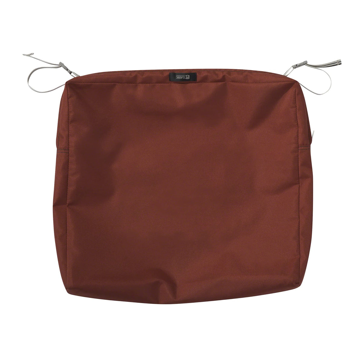 Classic Accessories Ravenna Square Patio Seat Cushion Slip Cover - Durable Outdoor Cushion, Spice, 21'L X 21'W X 3'Thick