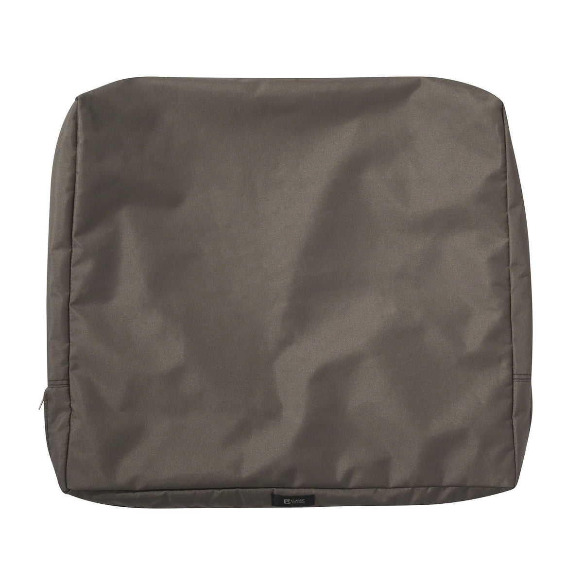 Classic Accessories Ravenna Patio Back Cushion Slip Cover - Durable Outdoor Cushion, Dark Taupe, 25'L X 22'W X 4'Thick