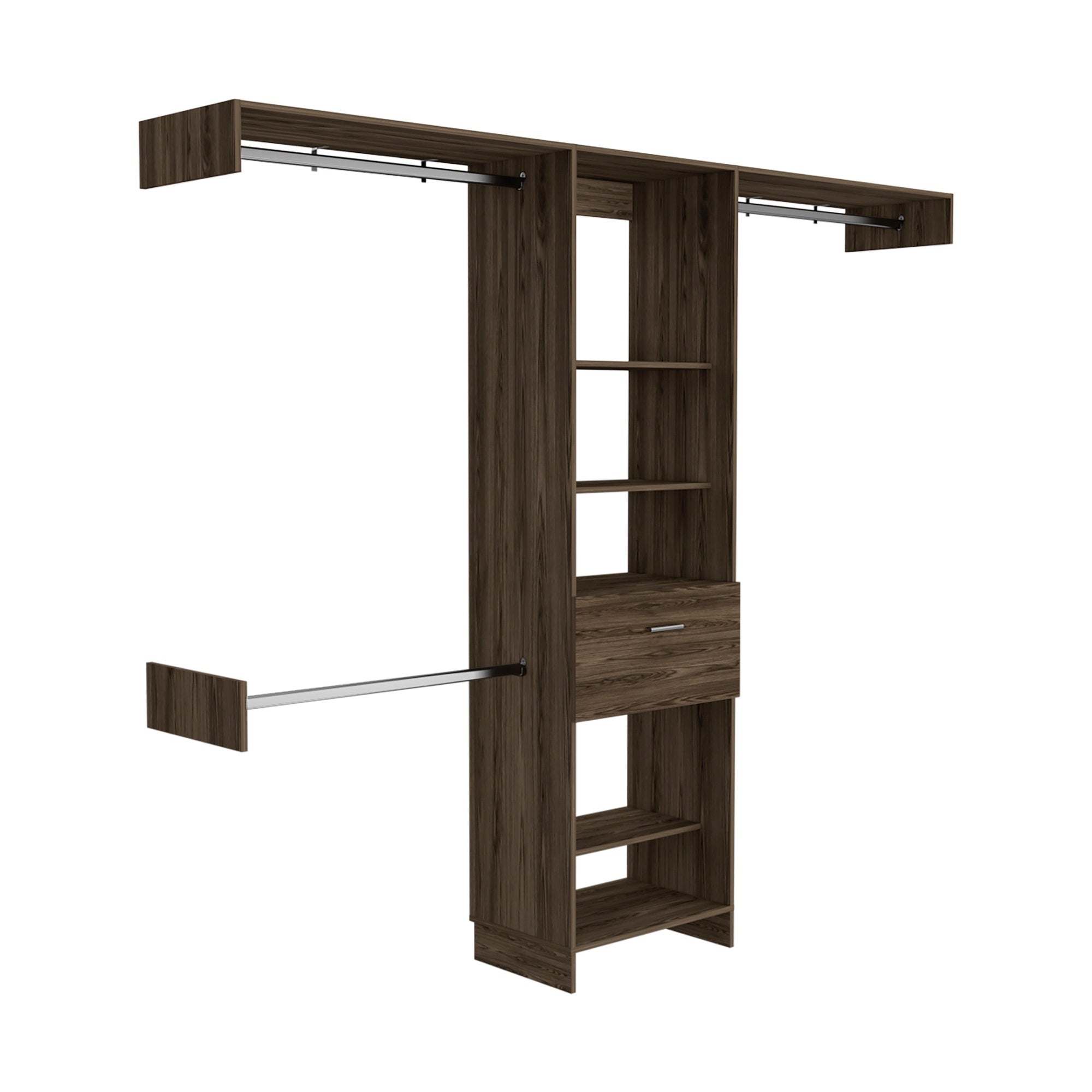 Manchester 250 Closet System -Bedroom -Dark Walnut