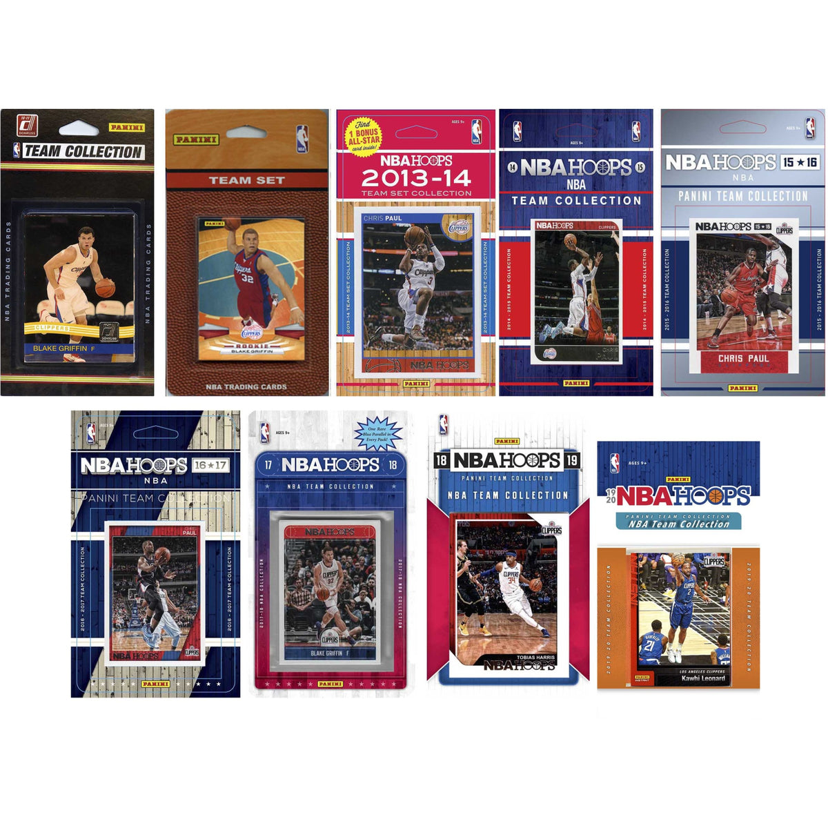 Nba Los Angeles Clippers 9 Different Licensed Trading Card Team Sets