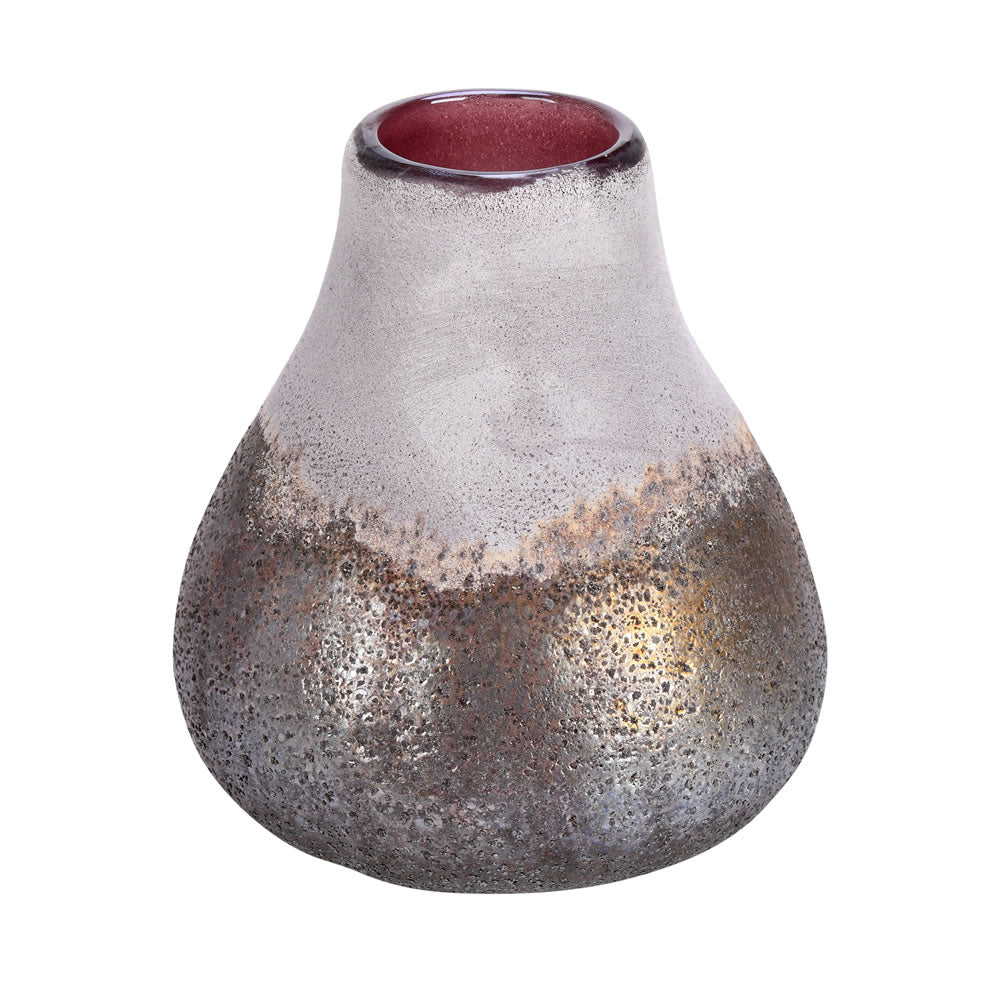 Vickerman 6” Milestone Gray Bottle Glass Vase - CM194405