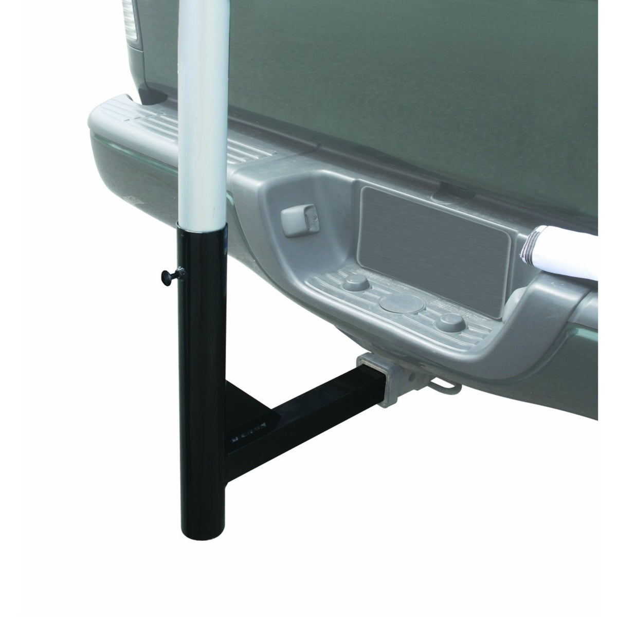Camco Camper/Rv Hitch Mount Flagpole Holder | Holds Flagpoles Up To 2.3 In Diameter & Fits Standard 2 Hitch Receivers | Powder-Coated Finish (51611)
