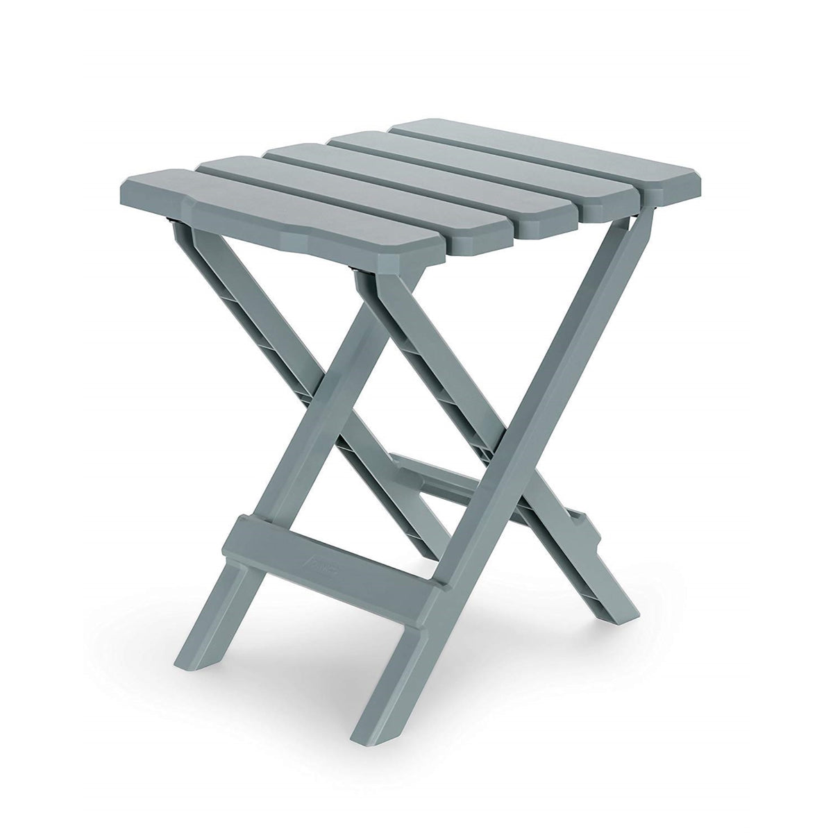 Camco 51682 Gray Regular Adirondack Portable Outdoor Folding Side Table, Perfect For The Beach, Camping, Picnics, Cookouts And More, Weatherproof And Rust Resistant