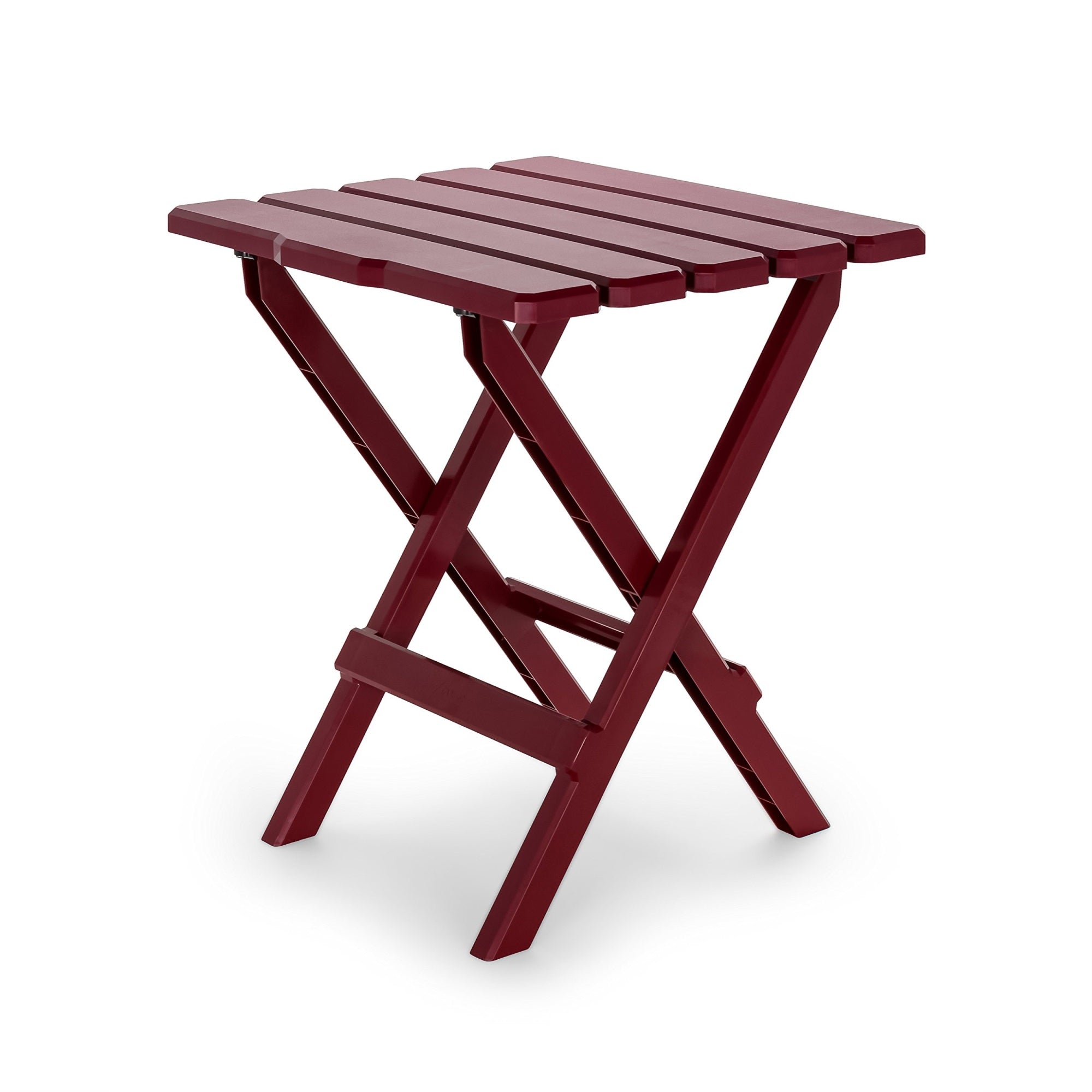 Camco 51694 Red Large Adirondack Portable Outdoor Folding Side Table, Perfect For The Beach, Camping, Picnics, Cookouts And More, Weatherproof And Rust Resistant