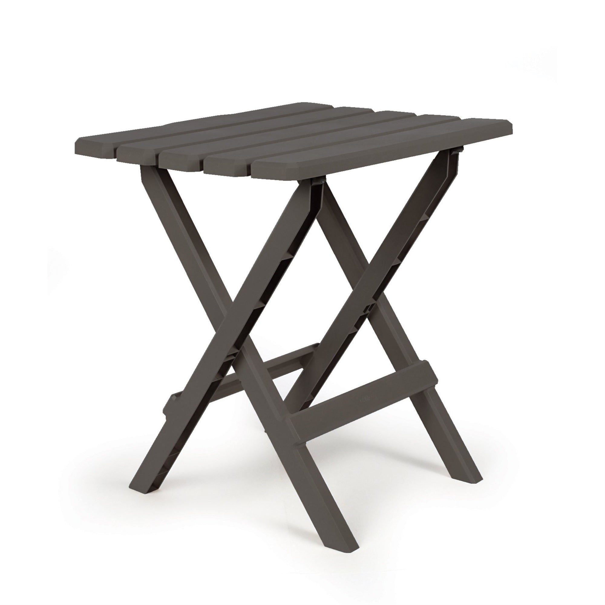 Camco 51885 Charcoal Large Adirondack Portable Outdoor Folding Side Table, Perfect For The Beach, Camping, Picnics, Cookouts & More, Weatherproof & Rust Resistant