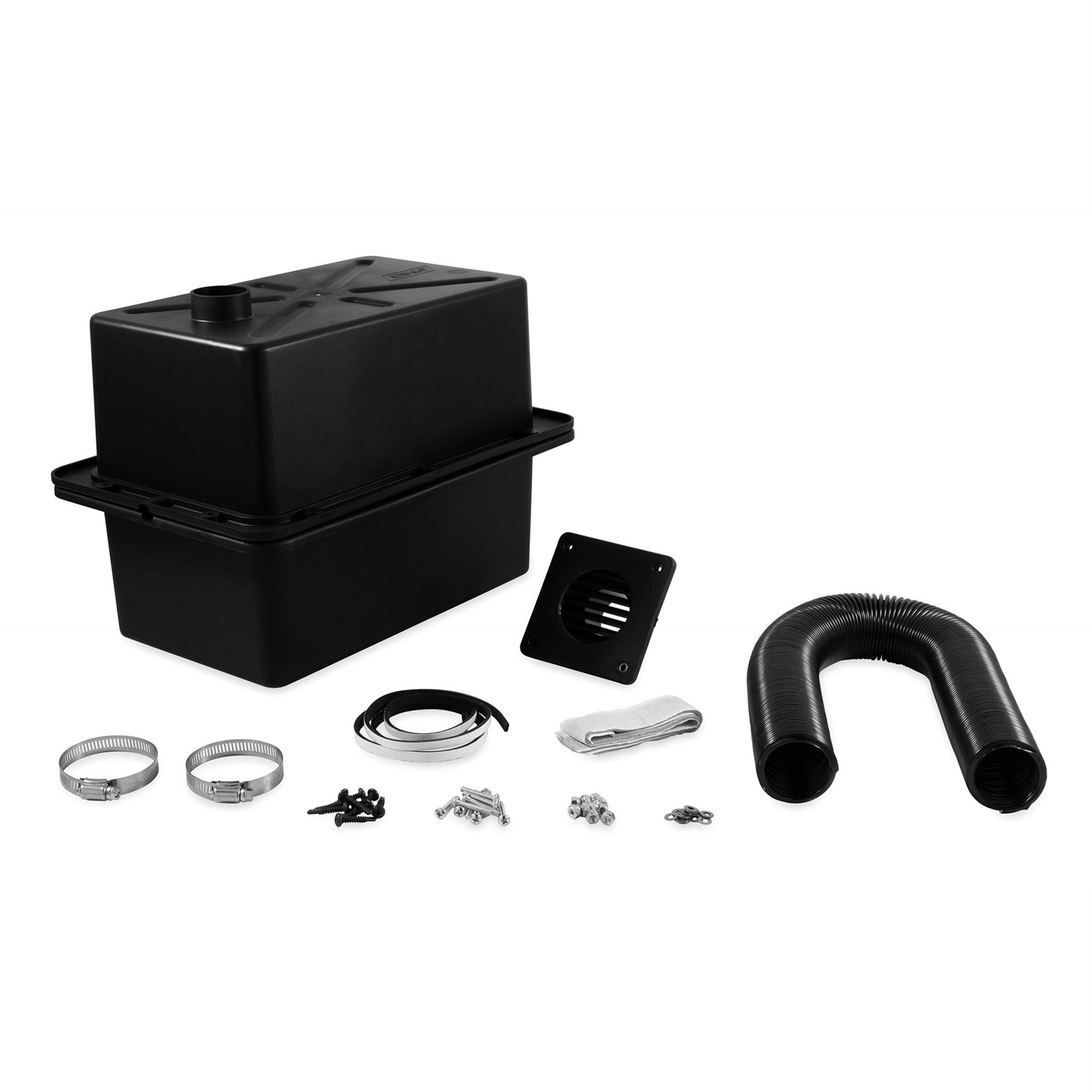 Camco 55371 Vented Rv/Marine Battery Box, Standard - Protects Your Rv Or Marine Battery From Collisions And Contaminants - Holds (1) Group 24 Battery