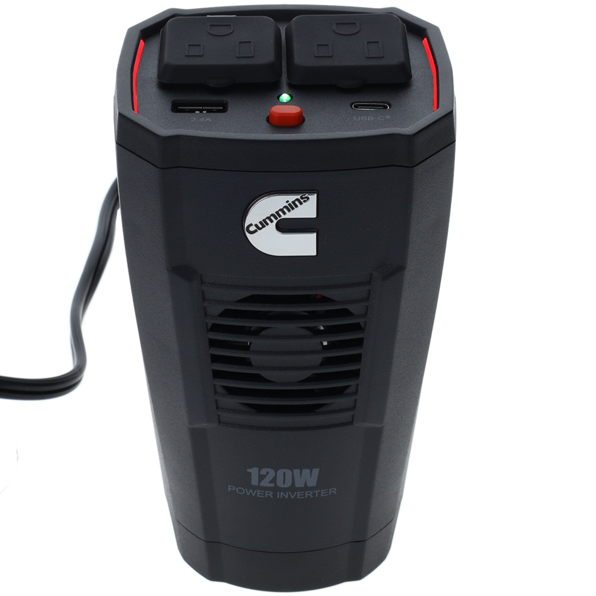 Cummins 120 Watt Cupholder Power Inverter With Dual Ac Outlets Dc To Ac Inverter Cmn120C