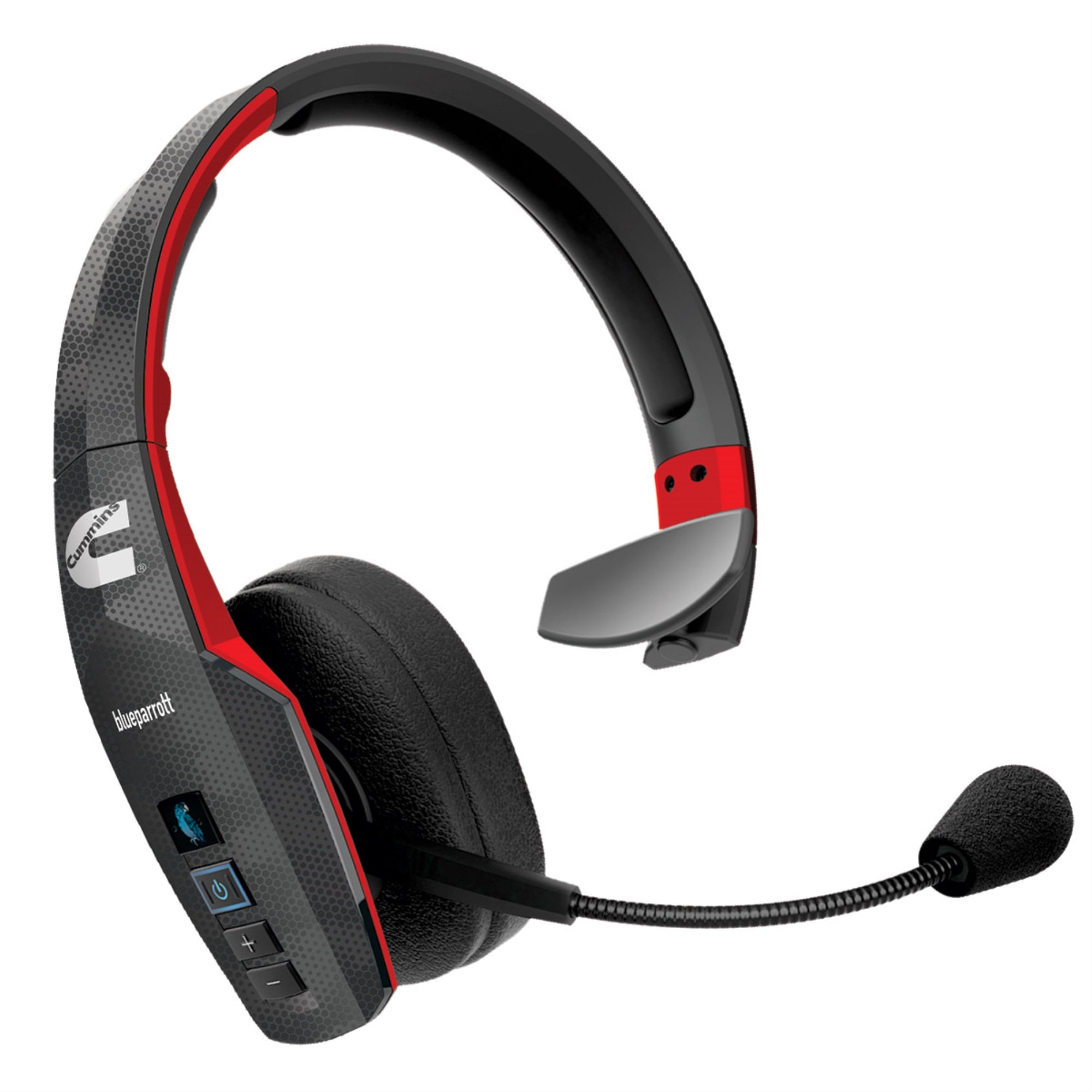 Cummins Edition CMNBPB450XT BlueParrott  Wireless Trucker Headset with Mic Premium Noise Cancelling and Voice Control 24Hrs 300FT Range