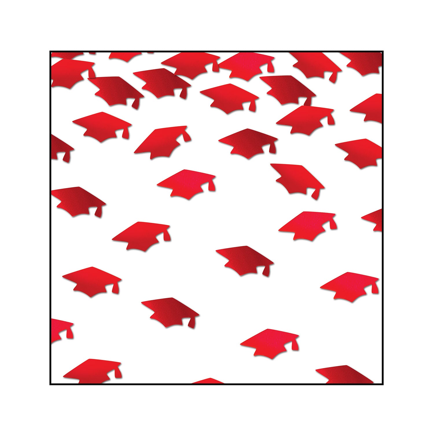 Red Grad Caps Confetti (Pack of 6)