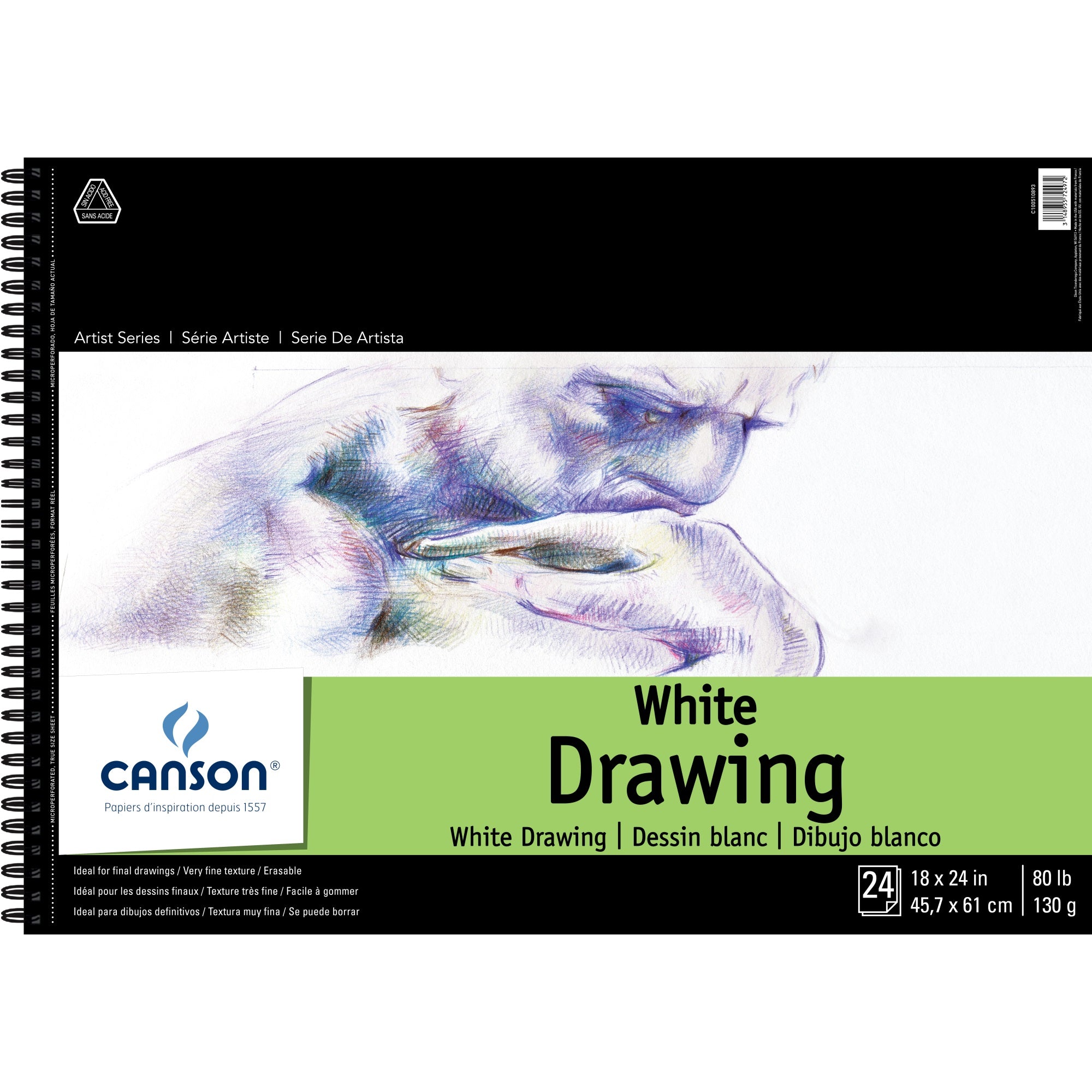 Pure White Draw 18X24 24Sh(12)