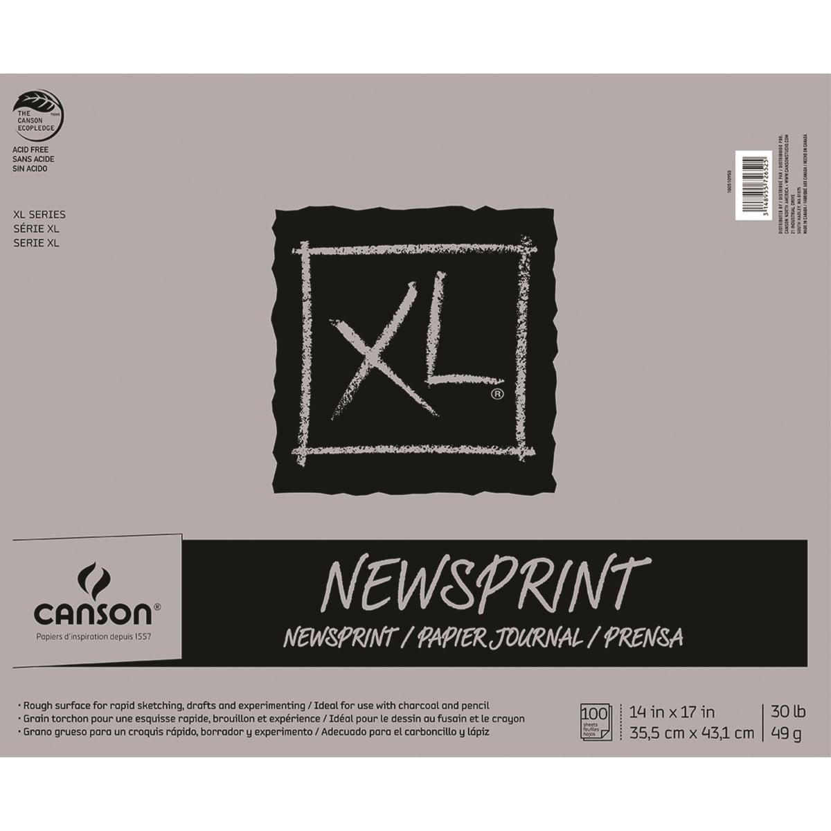 Xl Newsprt Rgh 14X17 Fo 100Sh