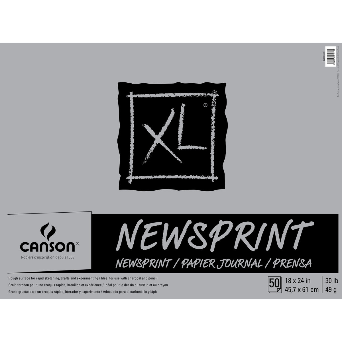 Xl Newsprt Rgh 18X24 Fo 50Sh