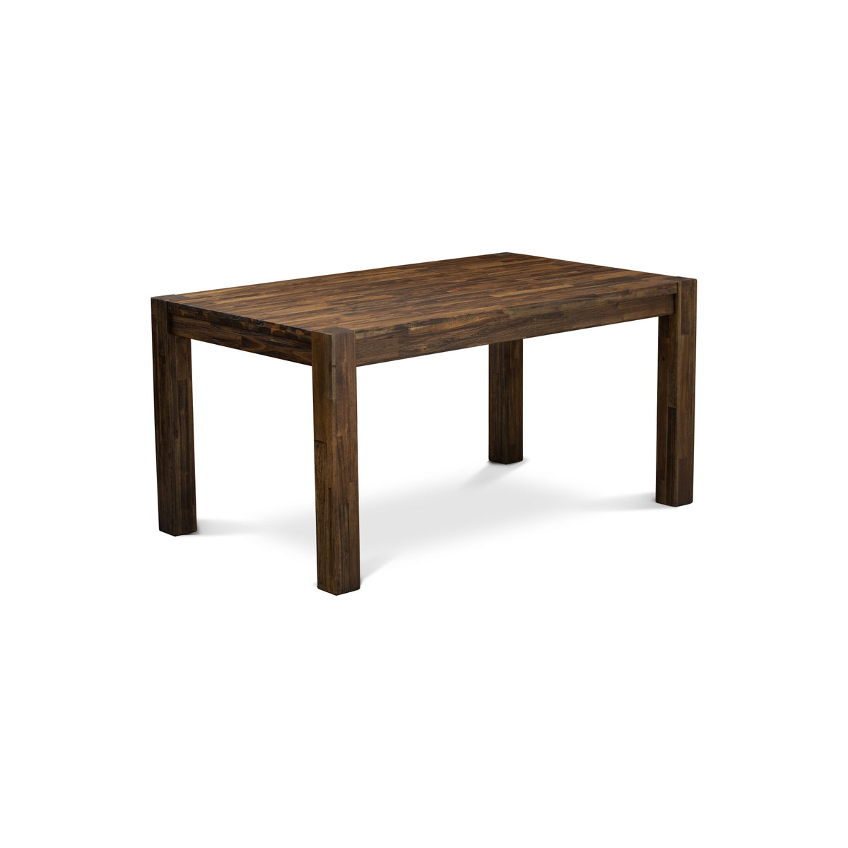Stylish And Practical Ergode 5-Pc Dinette Set - 4 Chairs With Dark Khaki Linen Seats - Rectangular Table With Wooden Legs - Distressed Jacobean Finish