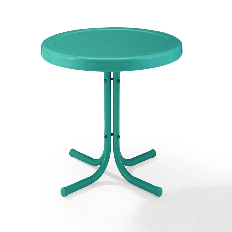Griffith Outdoor Side Table - Durable Steel Frame, Powder-Coated Finish - Ideal For Small Balconies Or Patios - 9'H X 22'W X 22'D