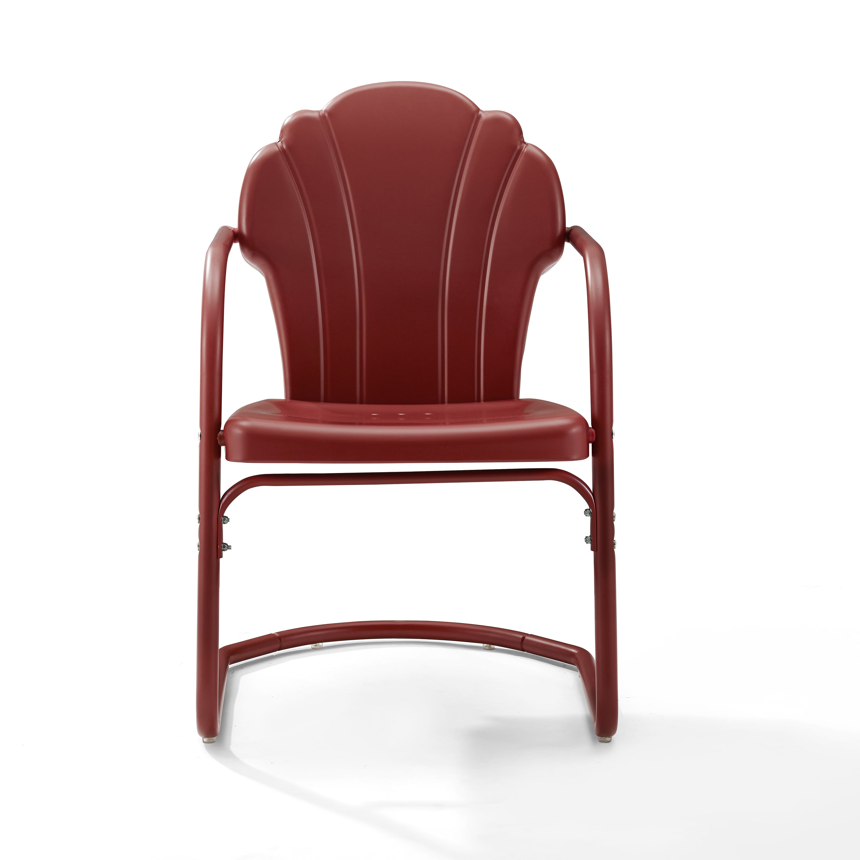 Tulip Retro Metal Chair - Stylish Design, Durable Steel Construction, Vibrant Colors, Uv-Resistant Coating - Ideal For Outdoor Seating