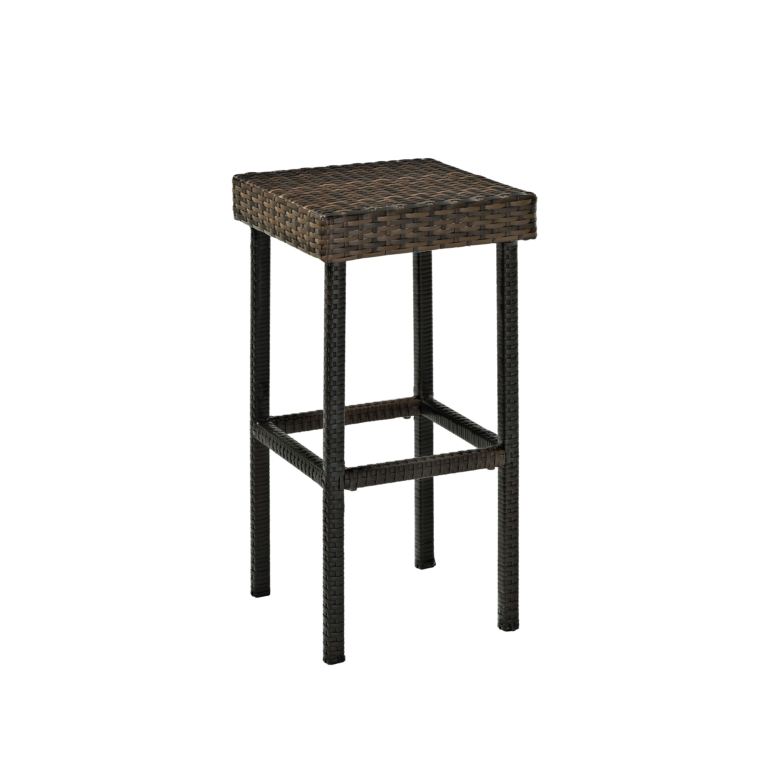 Outdoor Wicker Bar Stools - Set Of 2 | All-Weather Resin Wicker | Sturdy Steel Frames | Comfortable & Stylish | Palm Harbor Collection