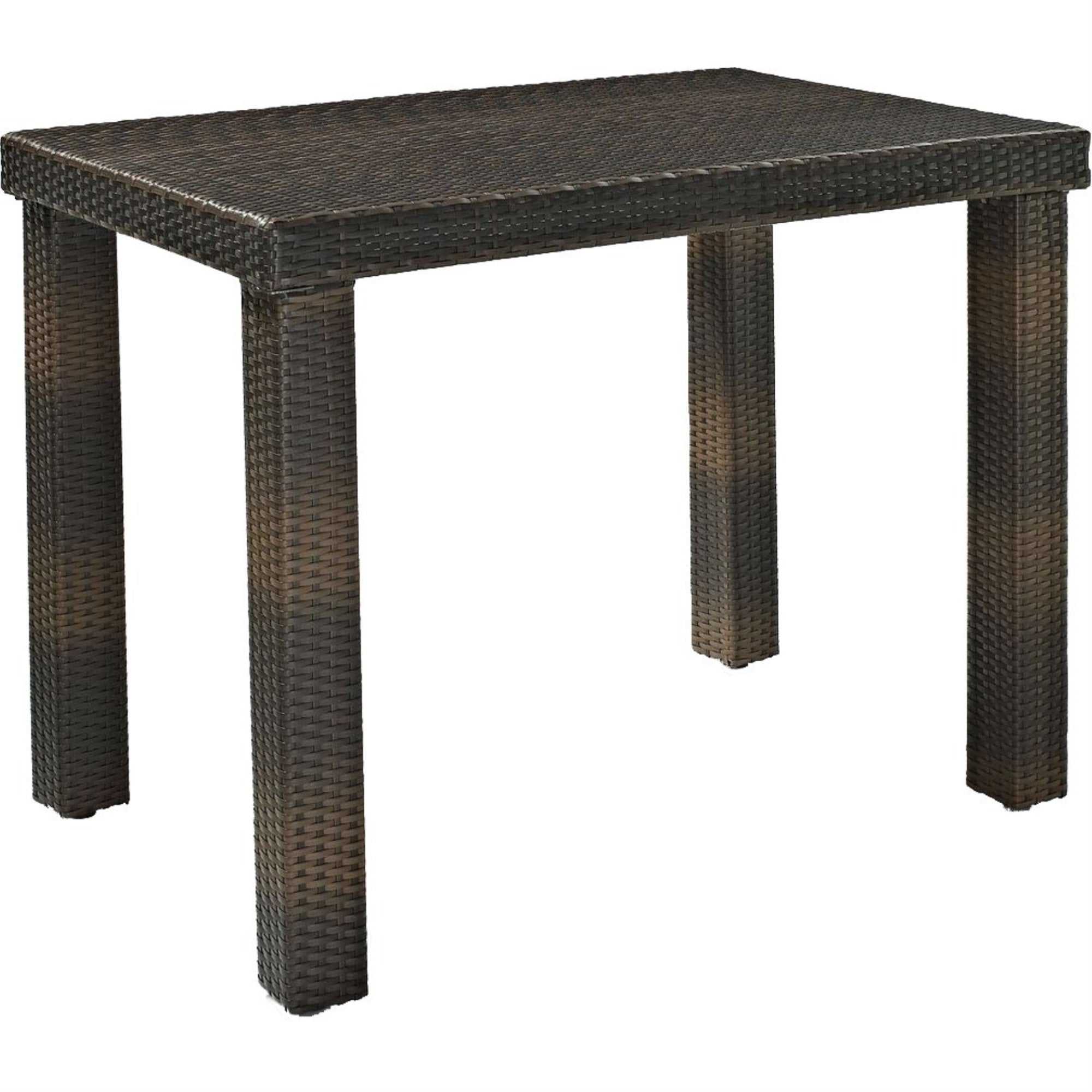 Casafoyer Furniture Palm Harbor 6-Person Rectangular Counter-Height Outdoor Bar Dining Table For Outside Patio, Brown