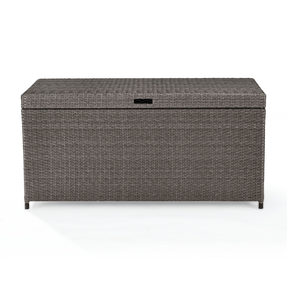 Yardlio Crosley Palm Harbor Outdoor Wicker Storage Chest - Grey