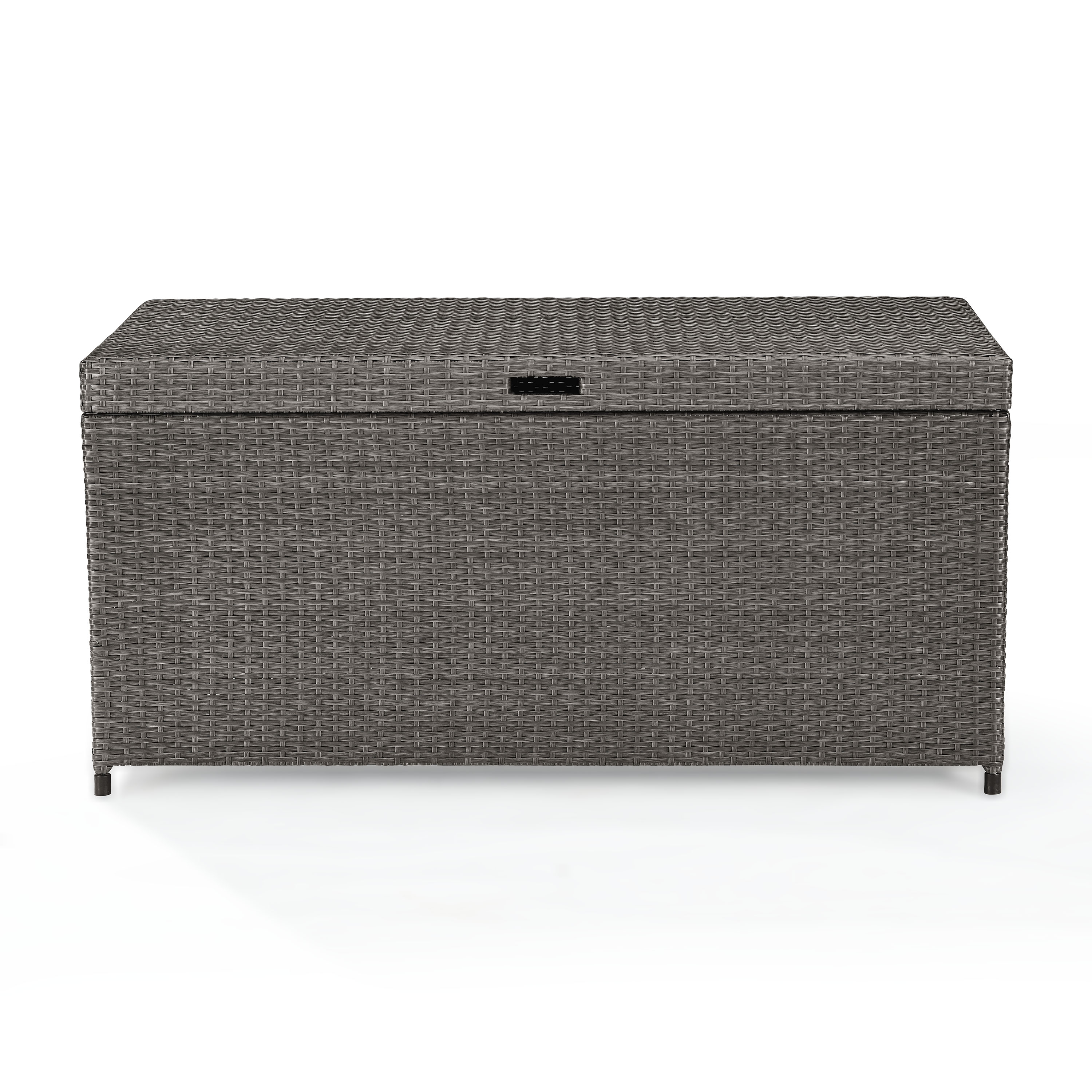 Palm Harbor Wicker Storage Bin Weathered Grey