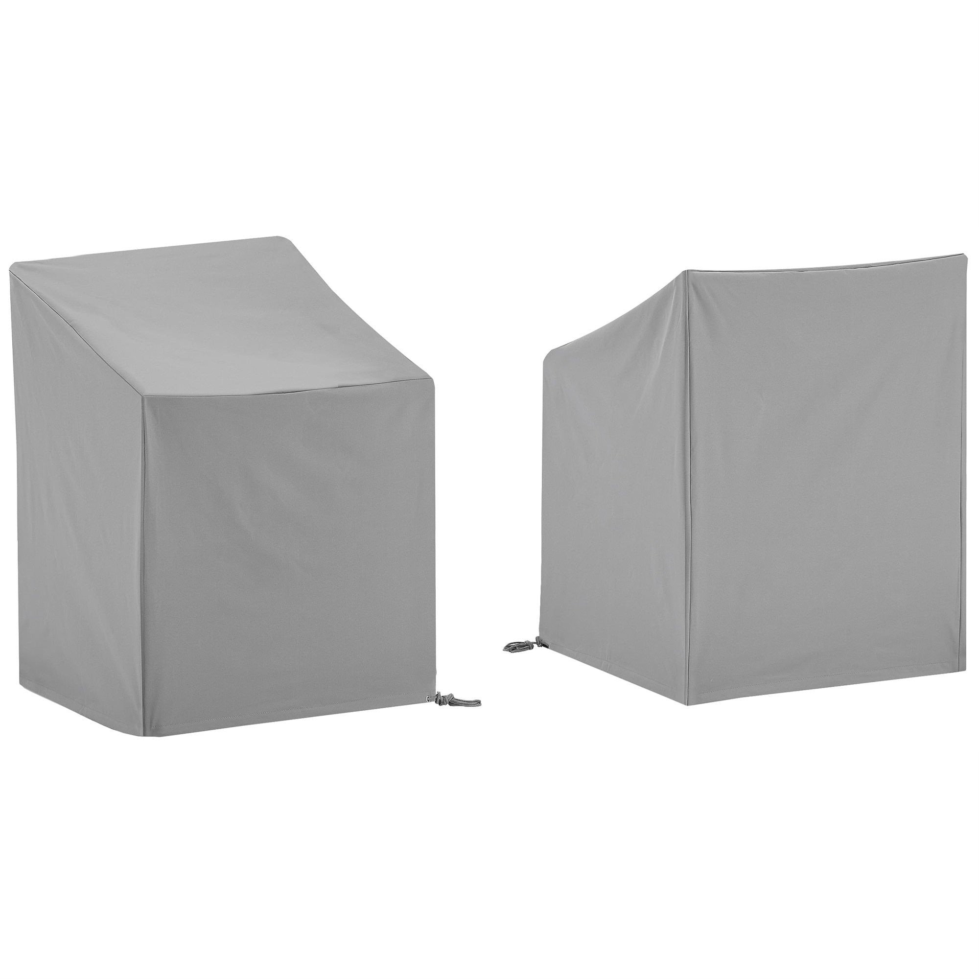 Casafoyer Furniture Patio Furniture Covers, Waterproof 2-Piece Outdoor Chair Cover Set For Dining Chairs, Gray