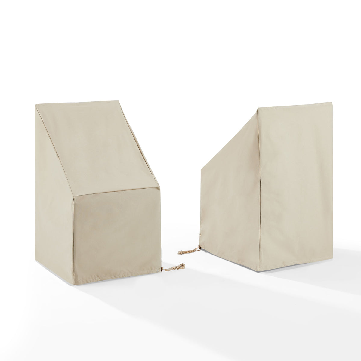 2 Piece Outdoor Dining Side Chair Furniture Cover Set Tan - 2 Dining Side Chairs