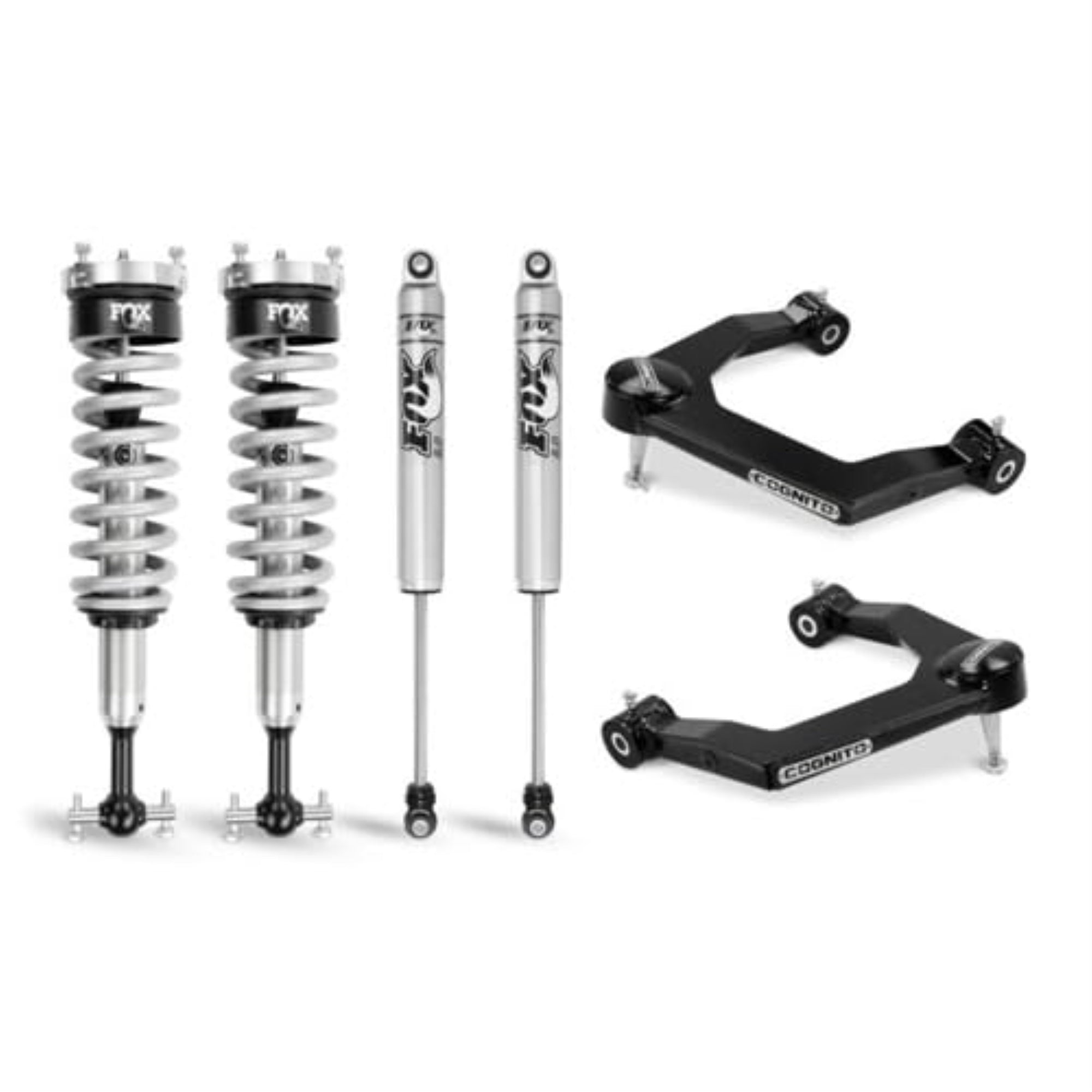 Cognito 210-P0874 3-Inch Performance Ball Joint Leveling Kit With Fox Ps Coilover 2.0 Ifp Shocks For 2019-2024 Silverado/Sierra 1500 2Wd/4Wd