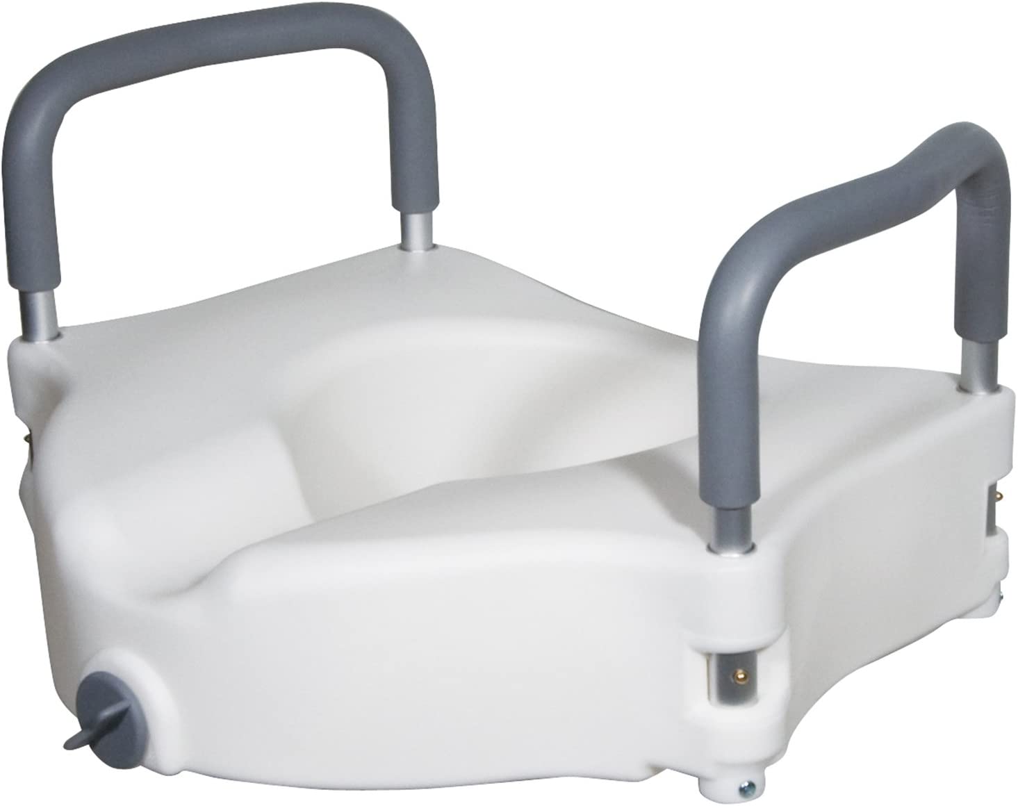 Elevated Raised Toilet Seat with Removable Padded Arms, Standard Seat( Pack of 2 )