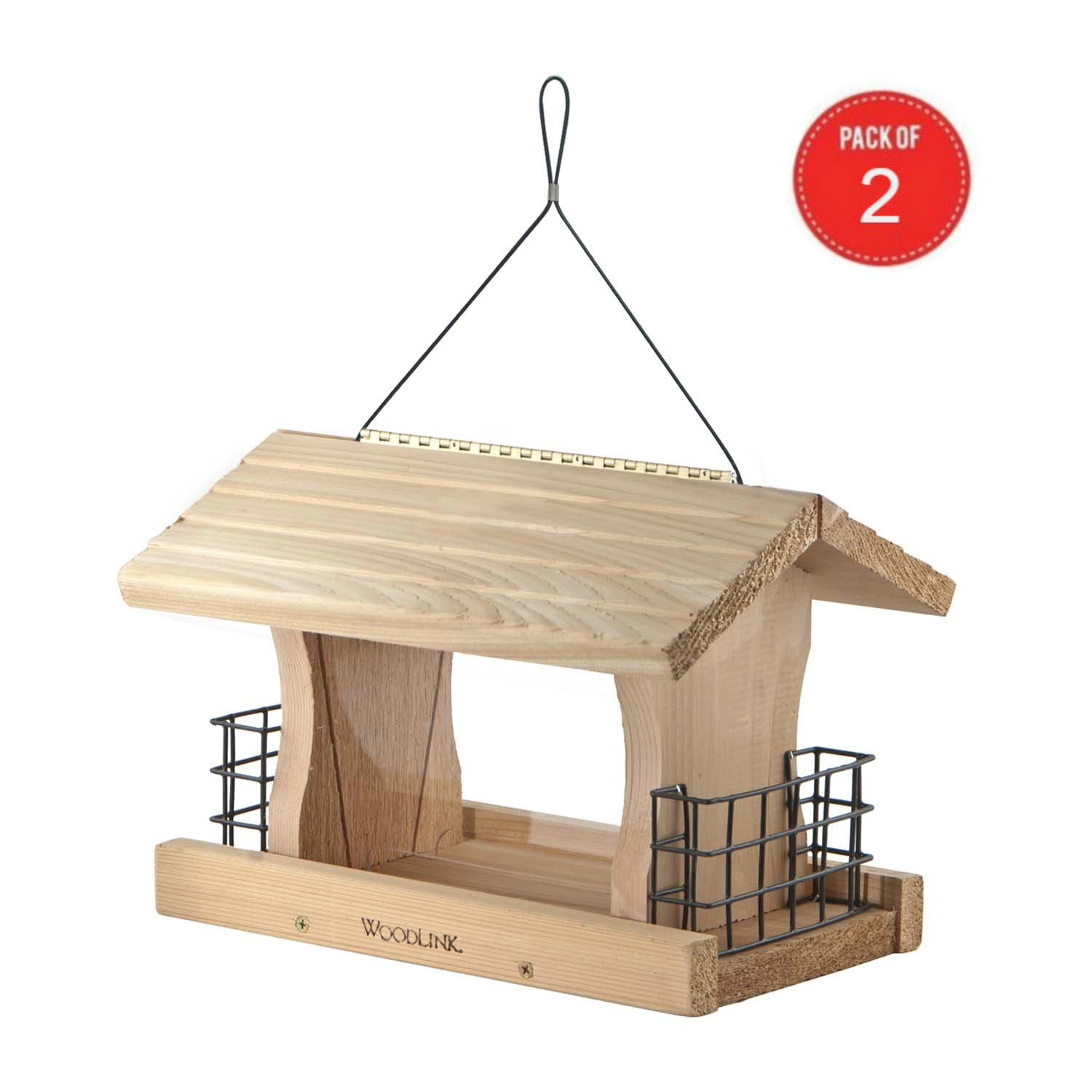 Woodlink Deluxe Cedar Bird Feeder With Suet Cages Model At4 (Pack Of 2)