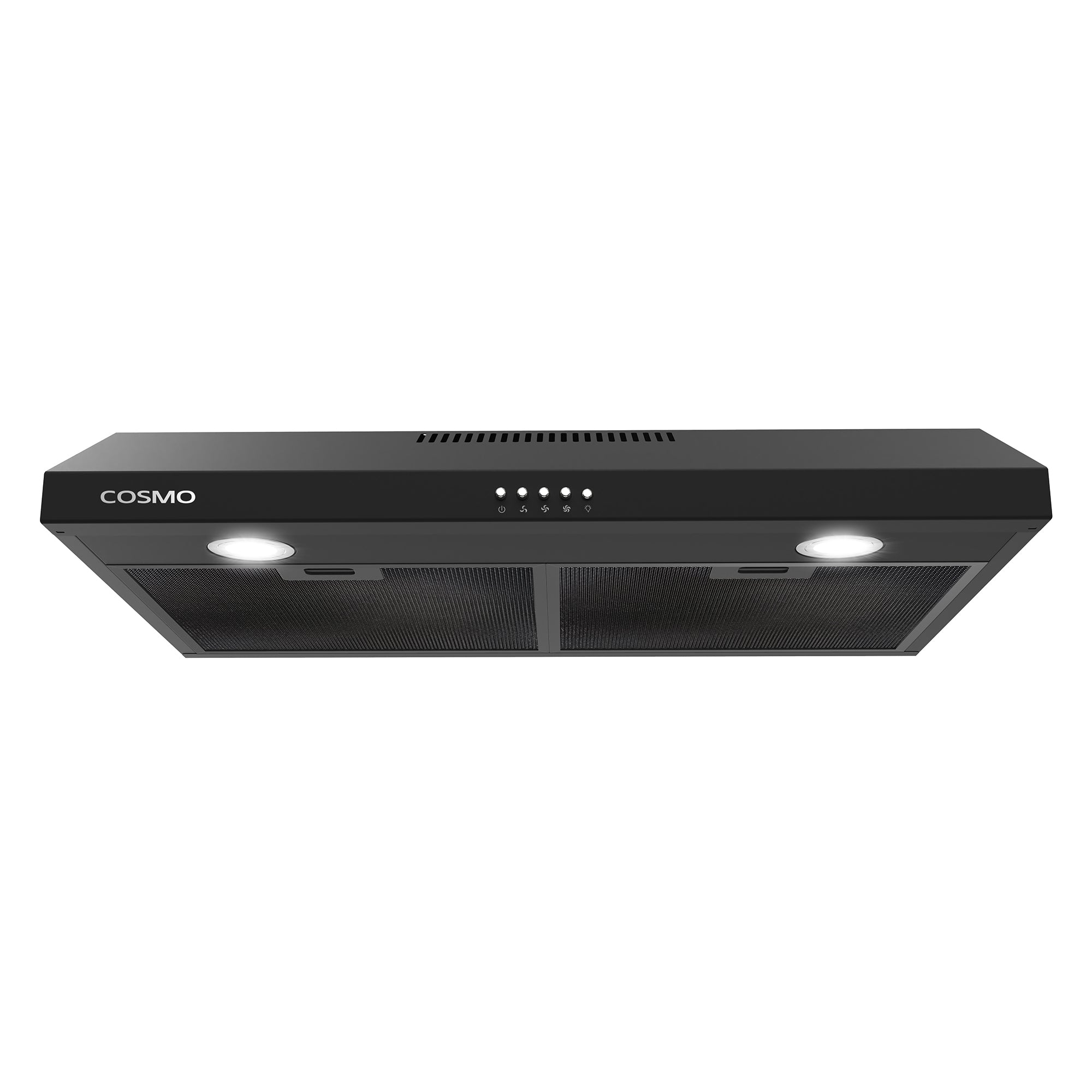 30 in. Ducted Under Cabinet Range Hood, Matte Black with LED Lights