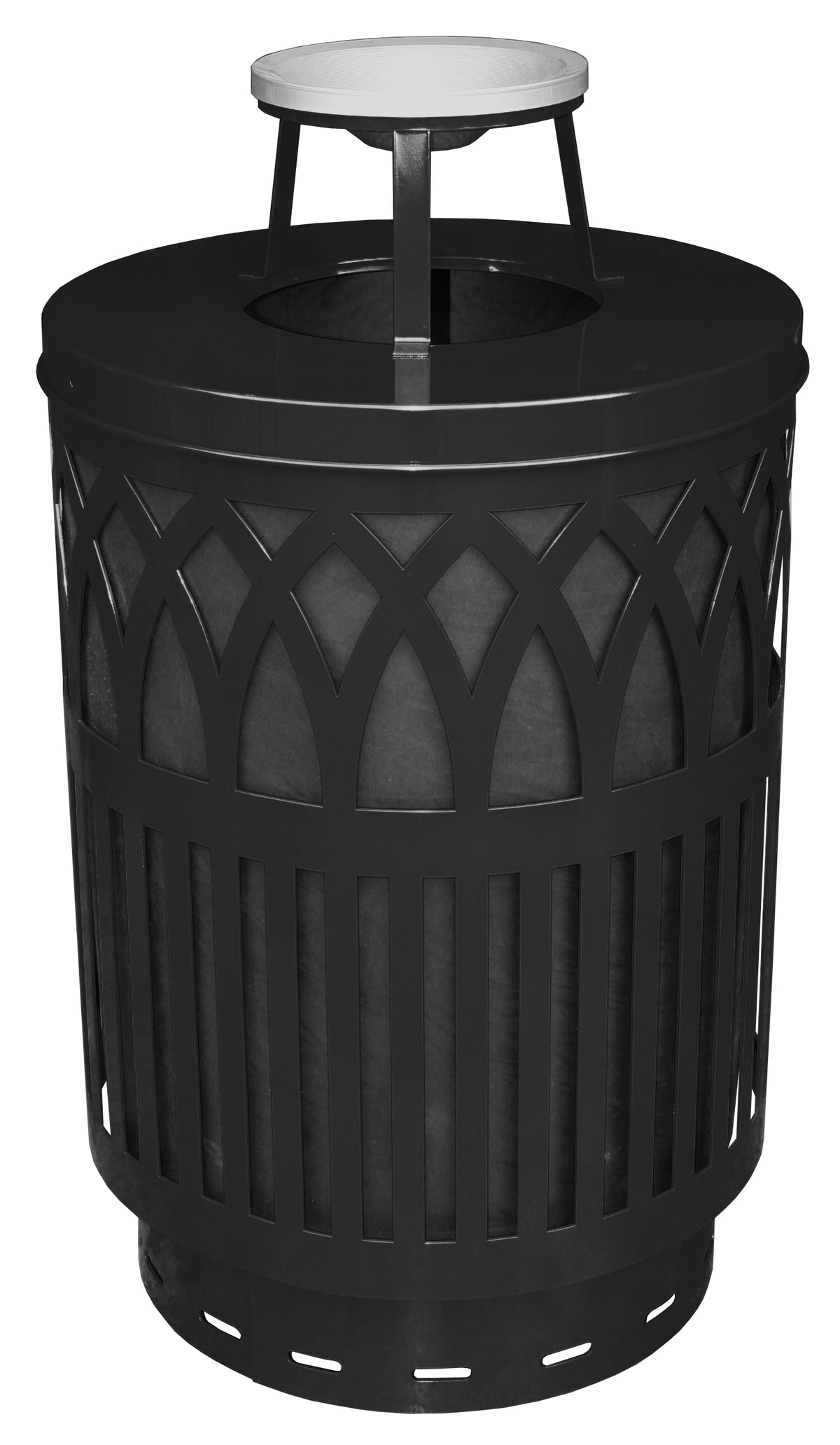 Cov40P-At-Bk-Vv Ergode Covington Can - Sleek And Contemporary Decorative Waste Receptacle For City Streets, Malls, Parks, And Of