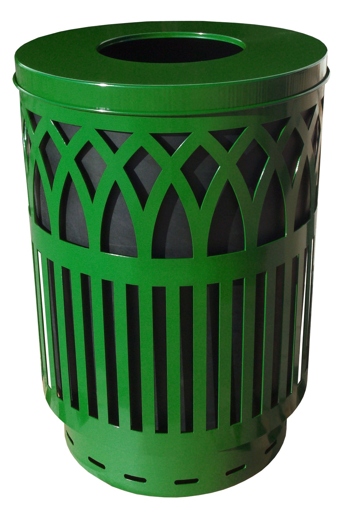 Cov40P-Ft-Gn-Vv Ergode Covington Can - Sleek And Contemporary Decorative Waste Receptacle For City Streets, Malls, Parks, And Of