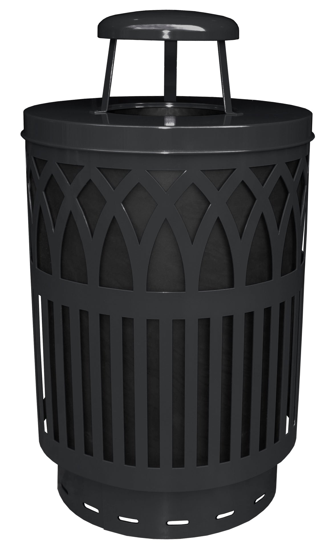 Cov40P-Rc-Bk-Vv Ergode Covington Can - Sleek And Contemporary Decorative Waste Receptacle For City Streets, Malls, Parks, And Of