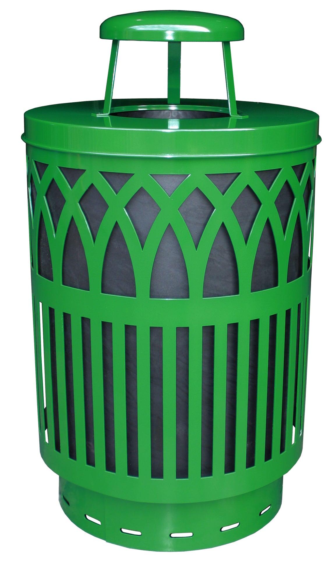 Cov40P-Rc-Gn-Vv Ergode Covington Can - Sleek And Contemporary Decorative Waste Receptacle For City Streets, Malls, Parks, And Of