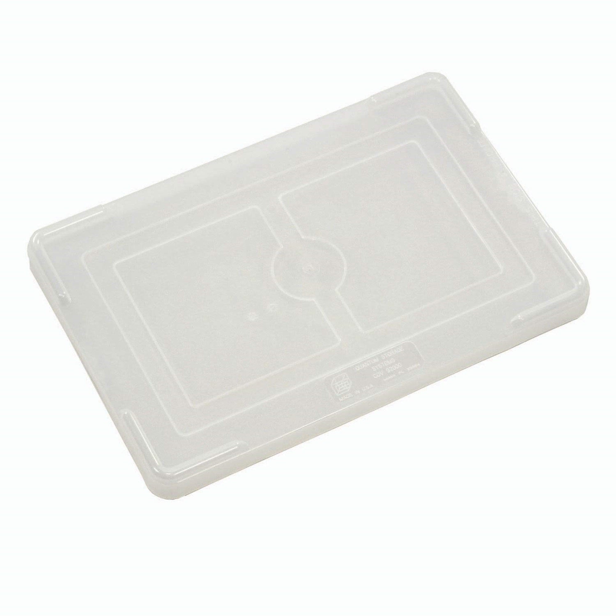 Quantum Storage Systems Lid Cover, for use with DG93030, DG93060, DG93080 and DG93120, clear, Made in USA , (Pack of 3)